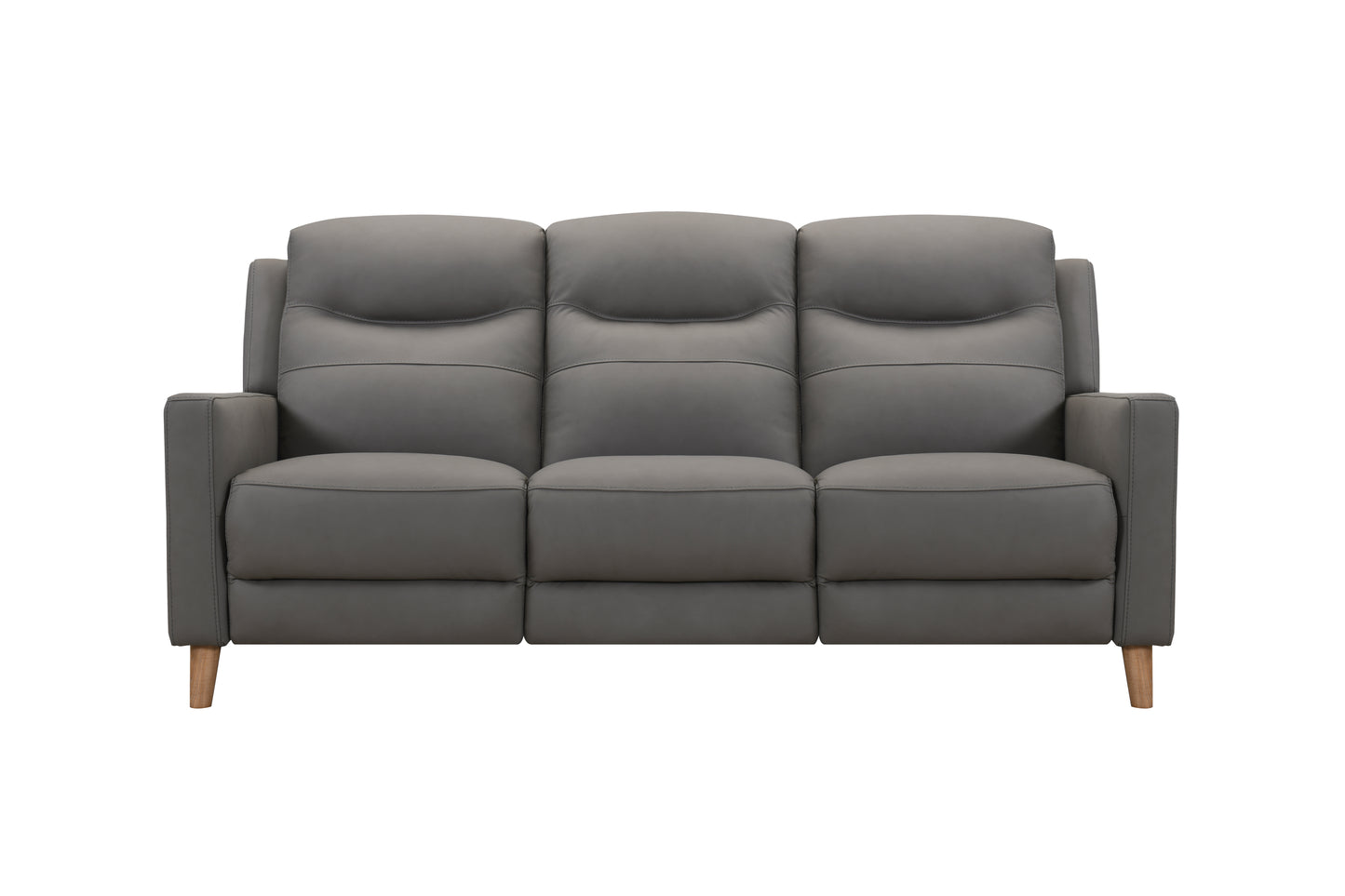Phoenix Leather Power Recliner Set-Dark Grey