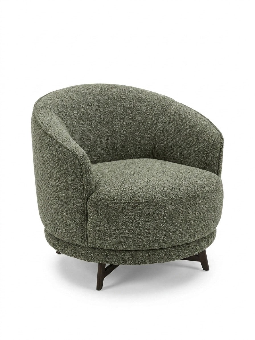 Runa Swivel Accent Chair-Green