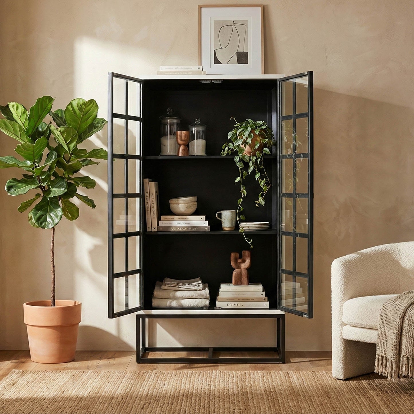 Caged Tall Cabinet