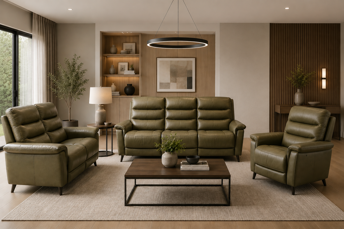Maeve Leather Power Recliner Sofa