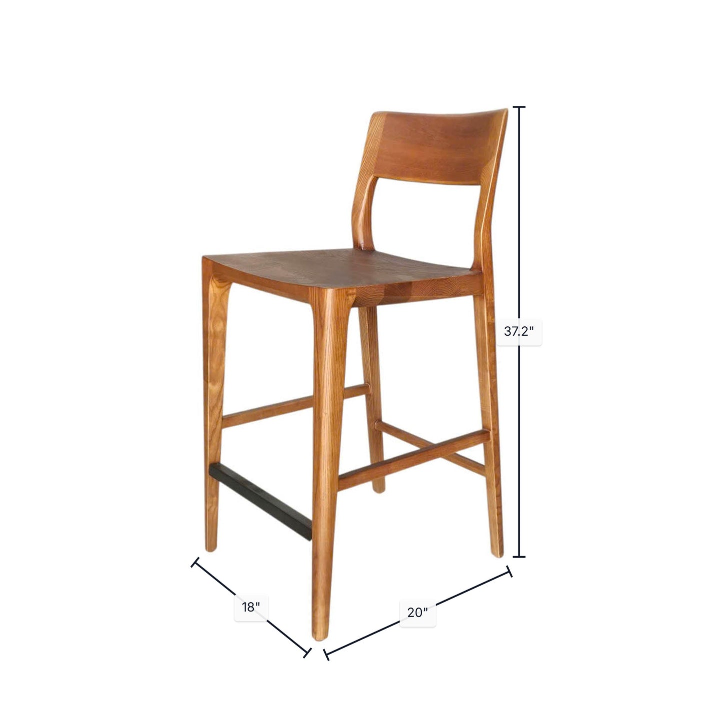 Catania Counter Stool - Warm Brown