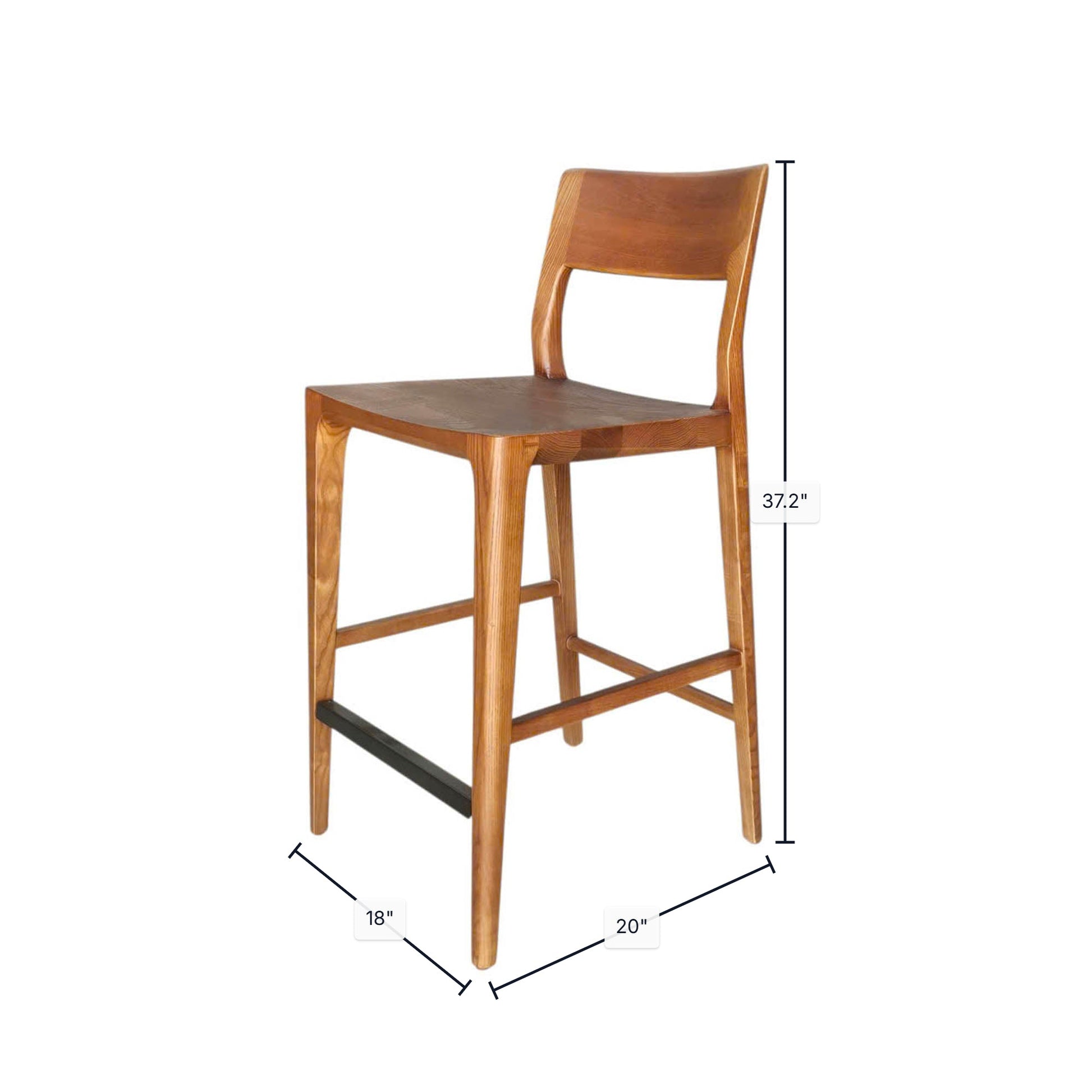 Catania Counter Stool - Warm Brown