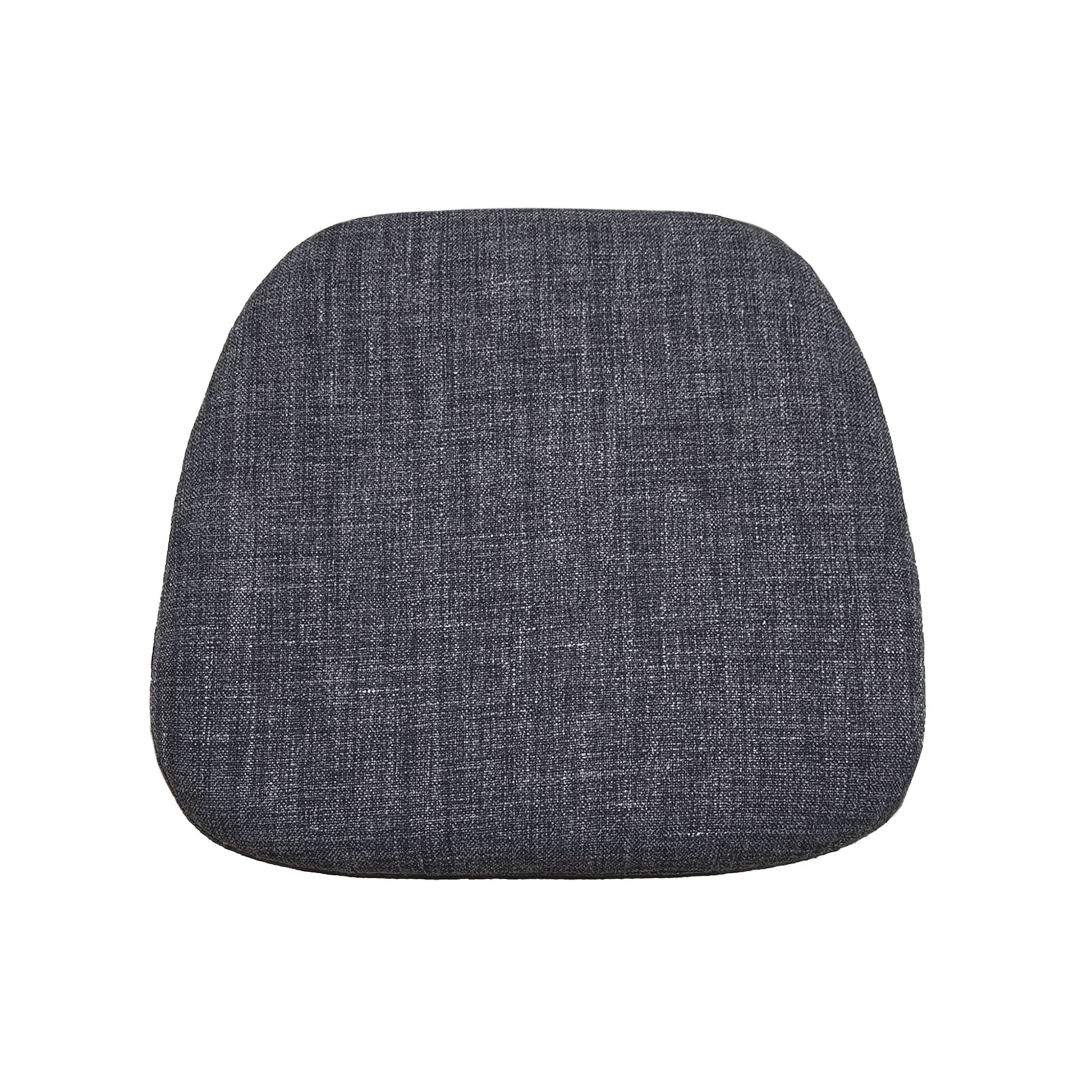 Custom Metal Crossback Fabric Cushion Seat - Grey