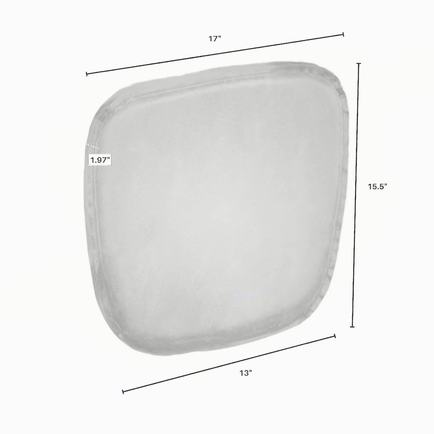 Metal Crossback Leather Cushion Seat -White