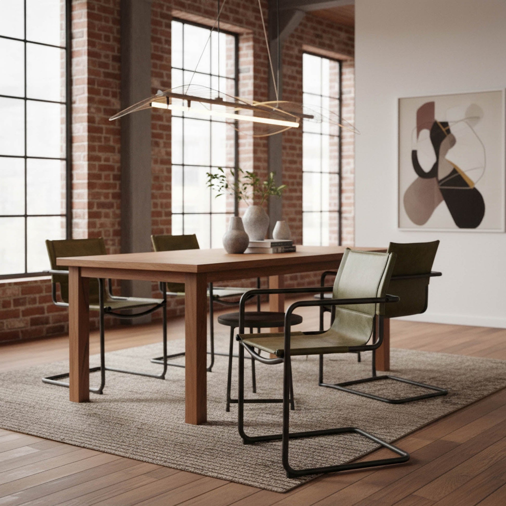 Billy Arm Dining Chair - Matcha