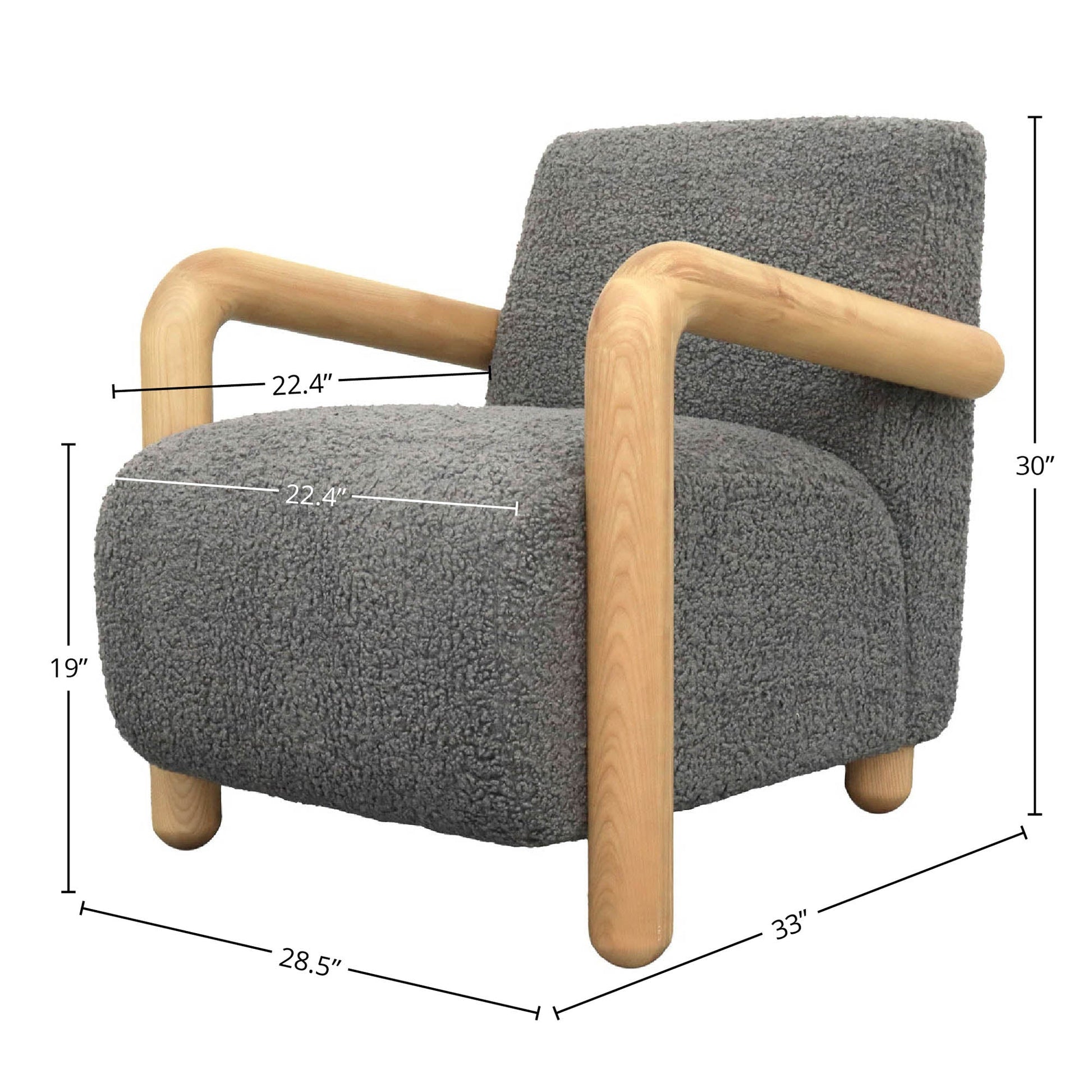 Alaska Club Chair - Storm Grey