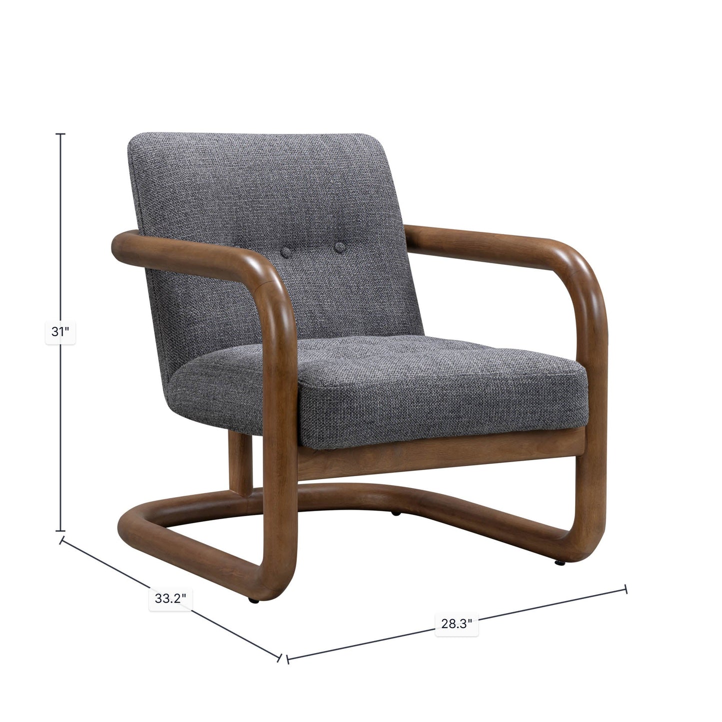Curbside Club Chair - Charcoal