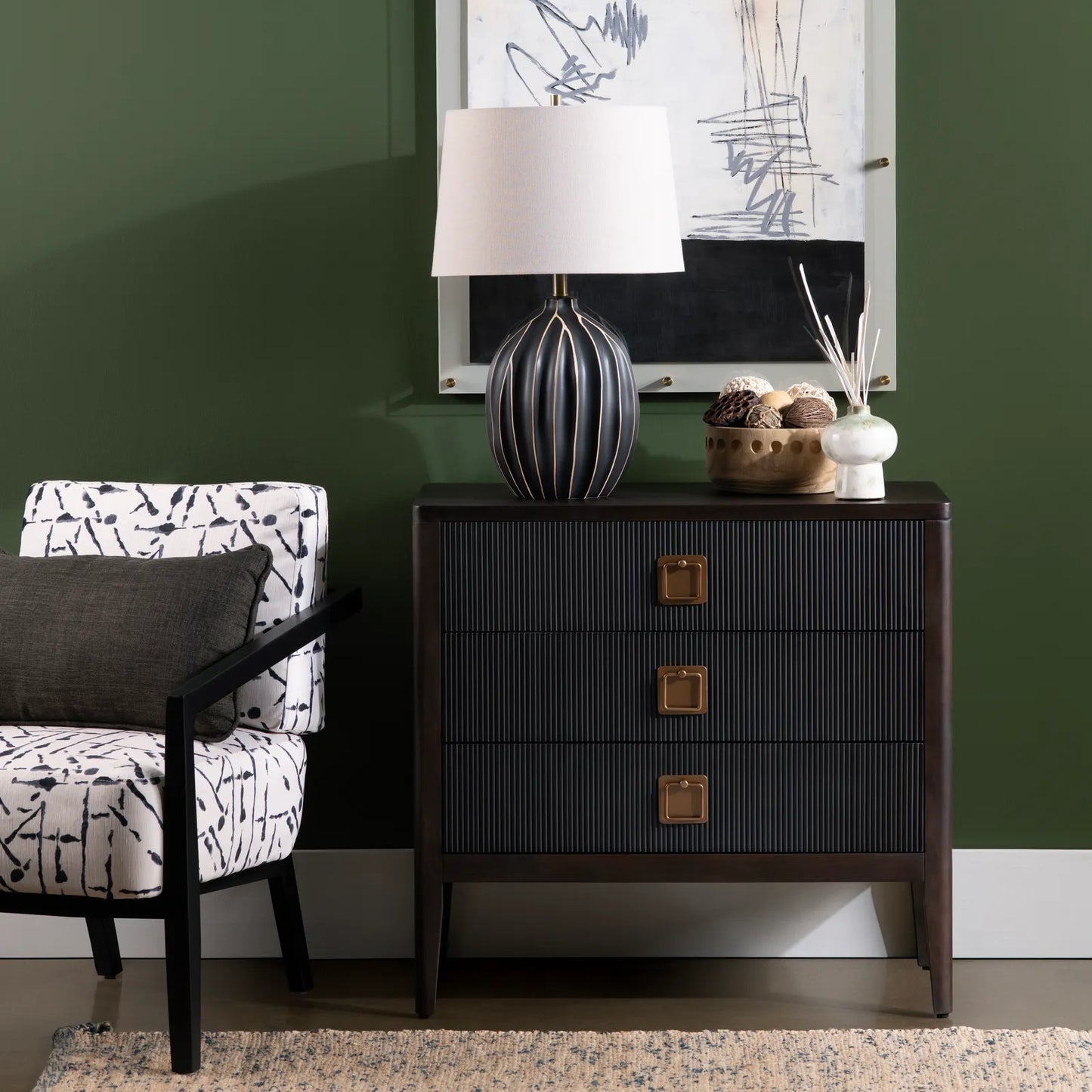 Worthington three-drawer Chest