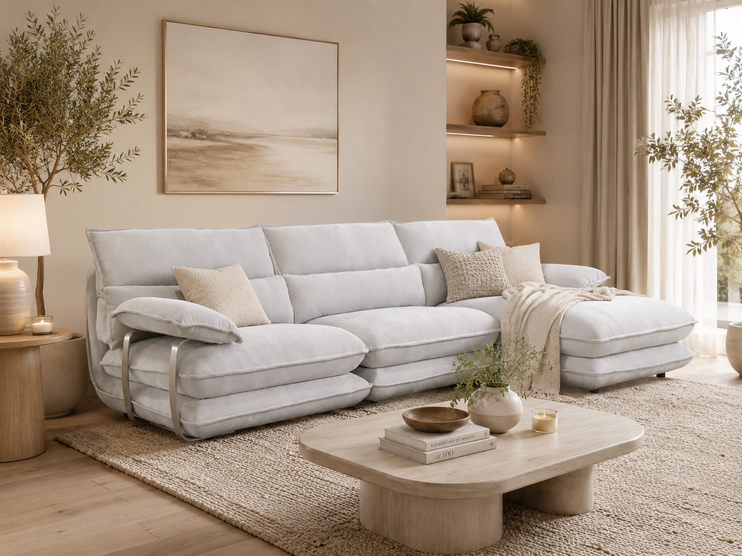 AMEUA SECTIONAL AND OTTOMAN 8748