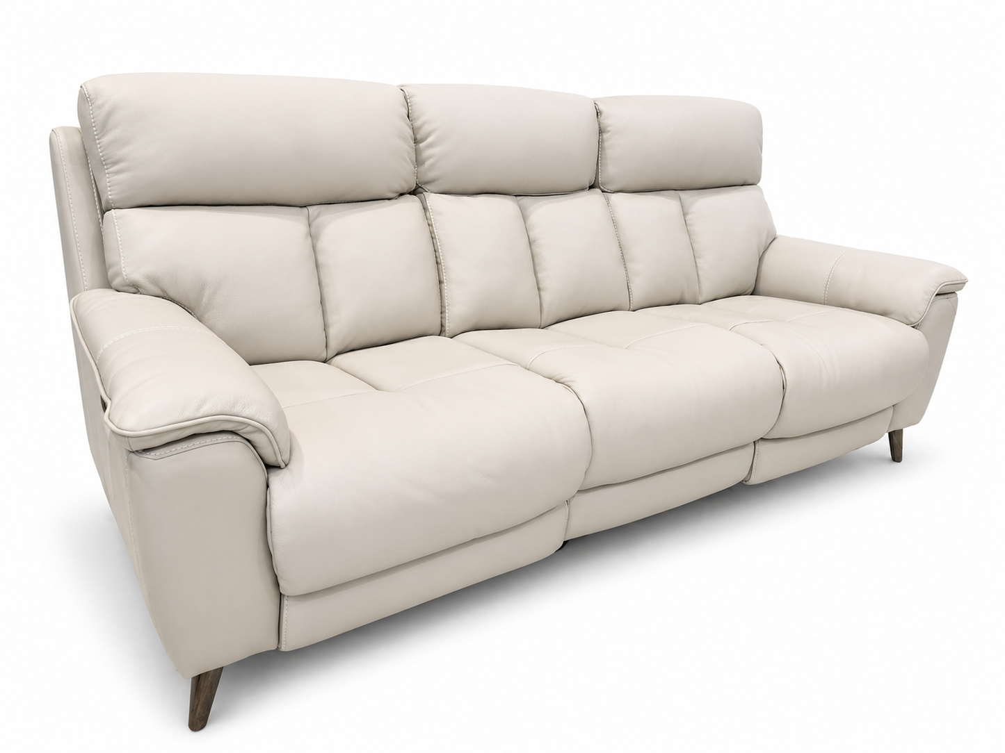 Real Leather Power Reclining Sofa