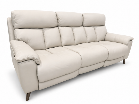 Real Leather Power Reclining Sofa