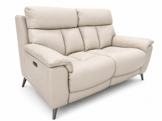 Real Leather Power Reclining Loveseat