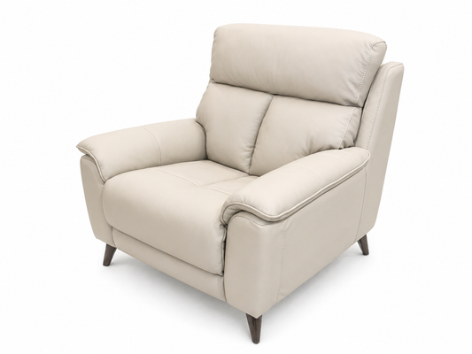 Real Leather Power Recliner Chair