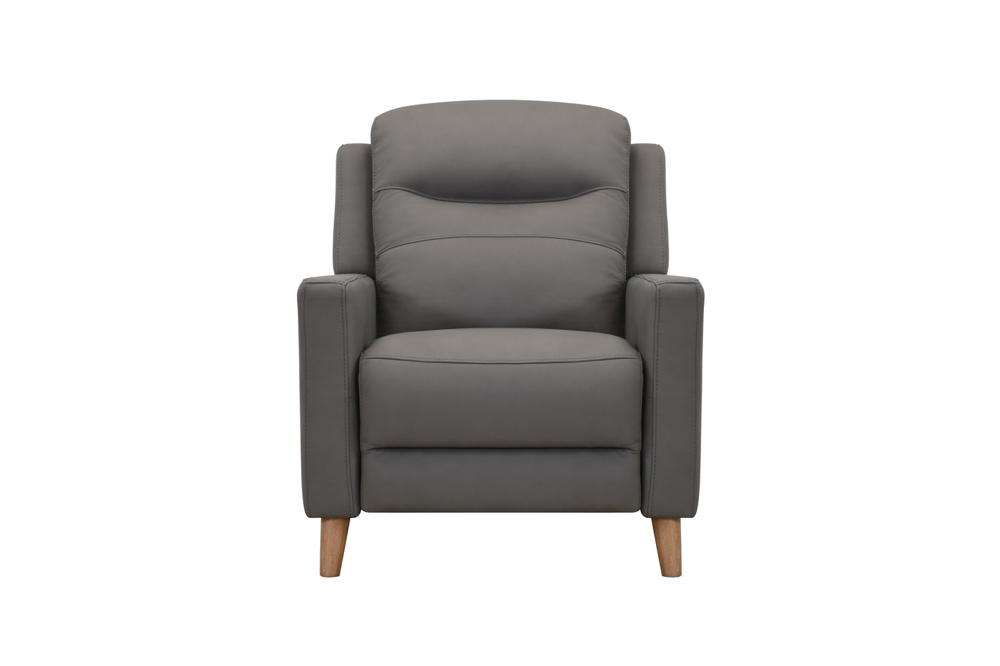 Phoenix Leather Power Recliner Set-Dark Grey