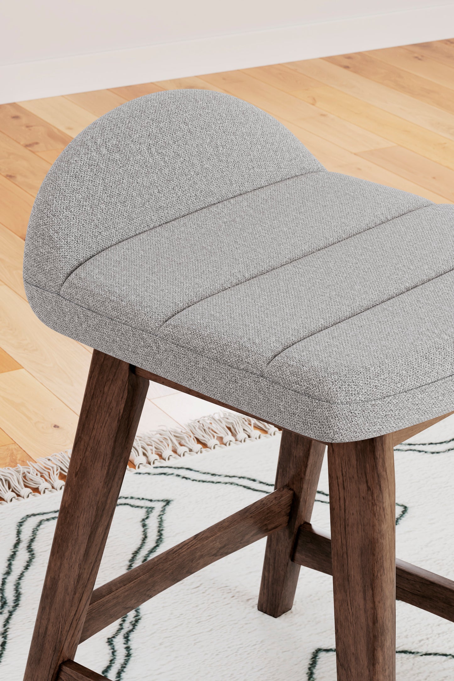 Lyncott Upholstered Barstool Light Gray