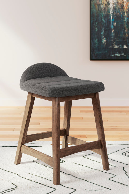 Lyncott Upholstered Barstool Charcoal
