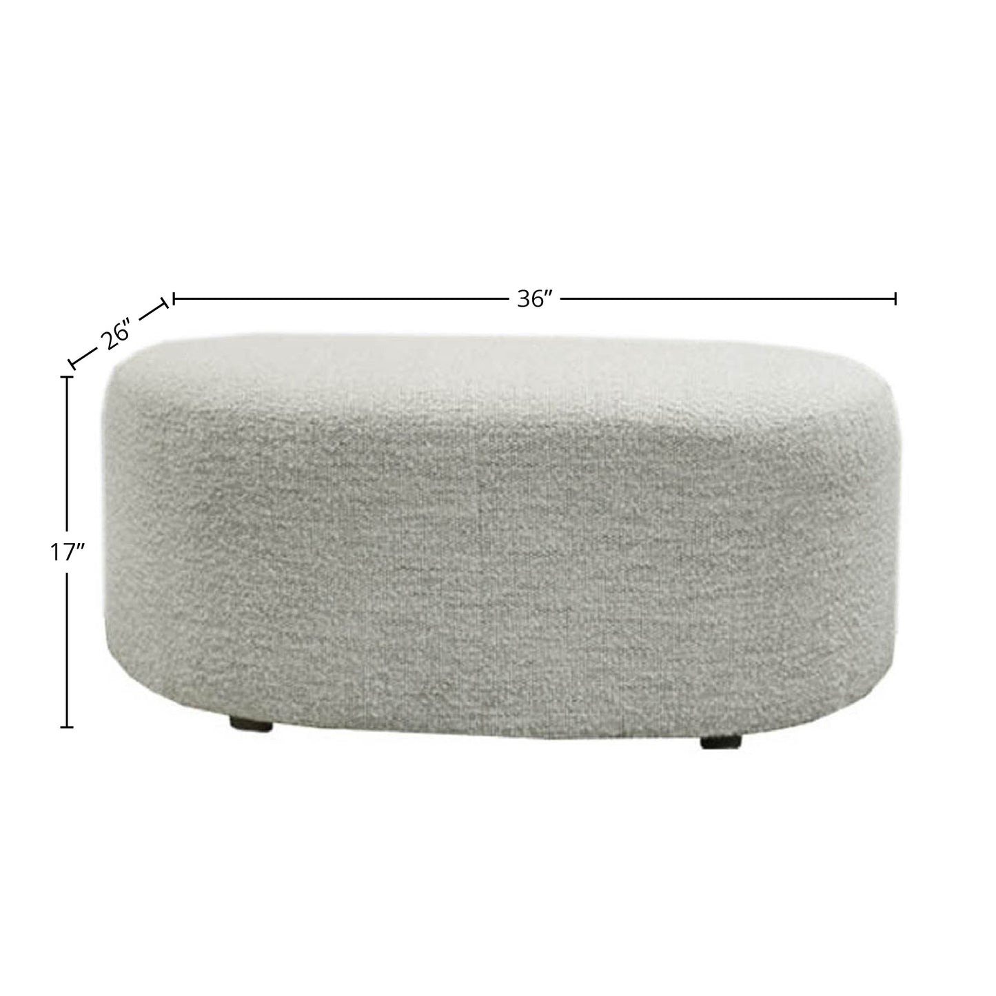 Isabella Ottoman - Cream Weave