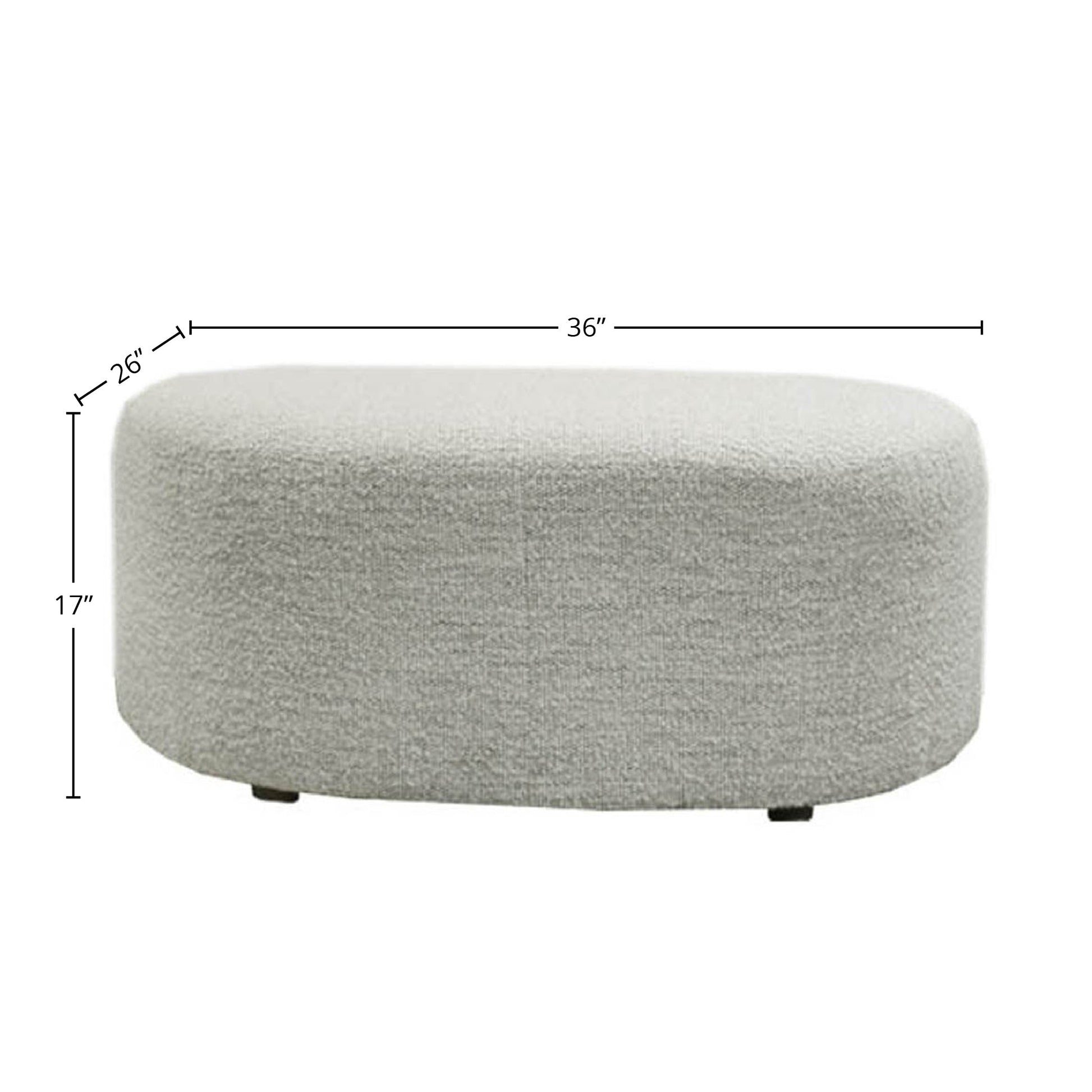 Isabella Ottoman - Cream Weave