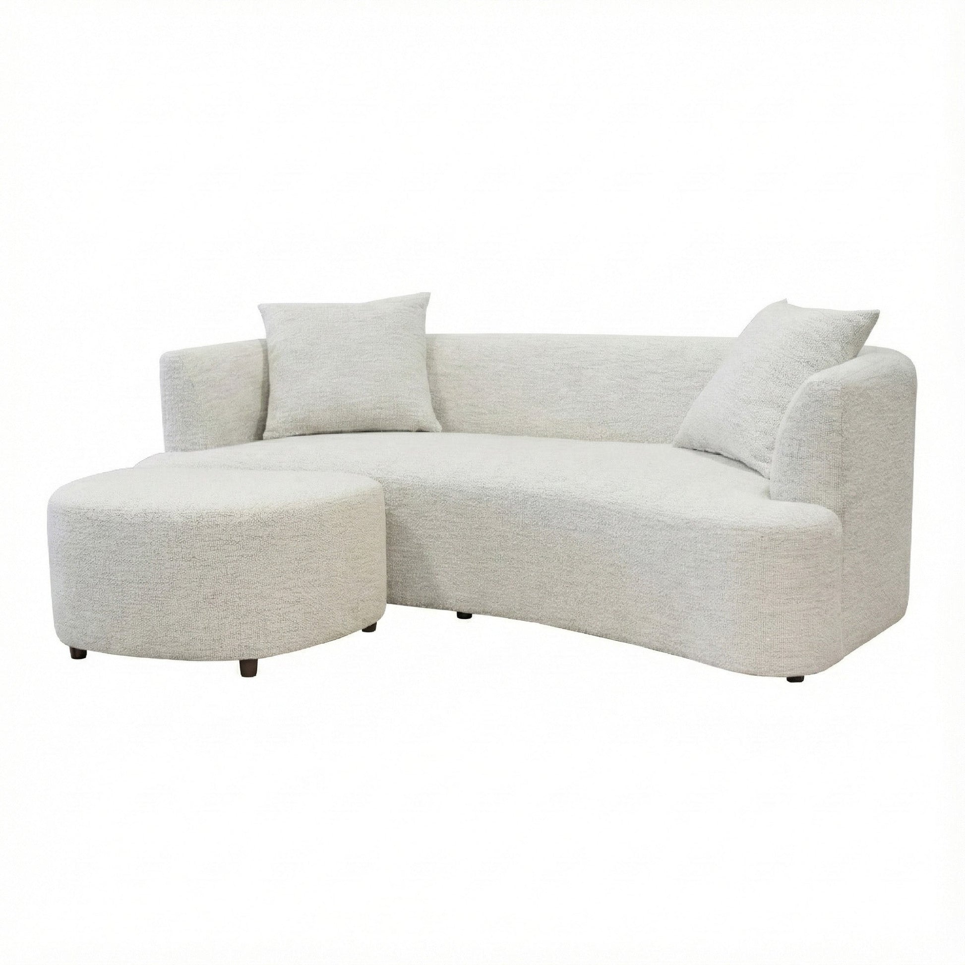 Isabella Ottoman - Cream Weave