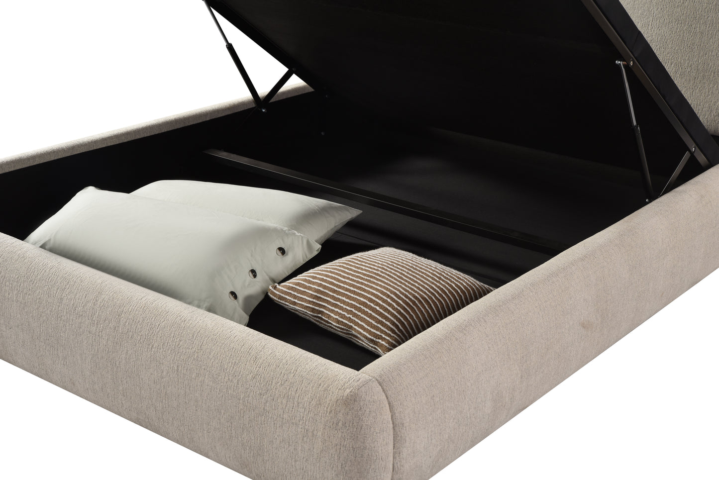 Storm Upholstered Hydraulic Storage Bed