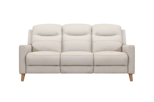 Phoenix Leather Power Recliner Set-Dove