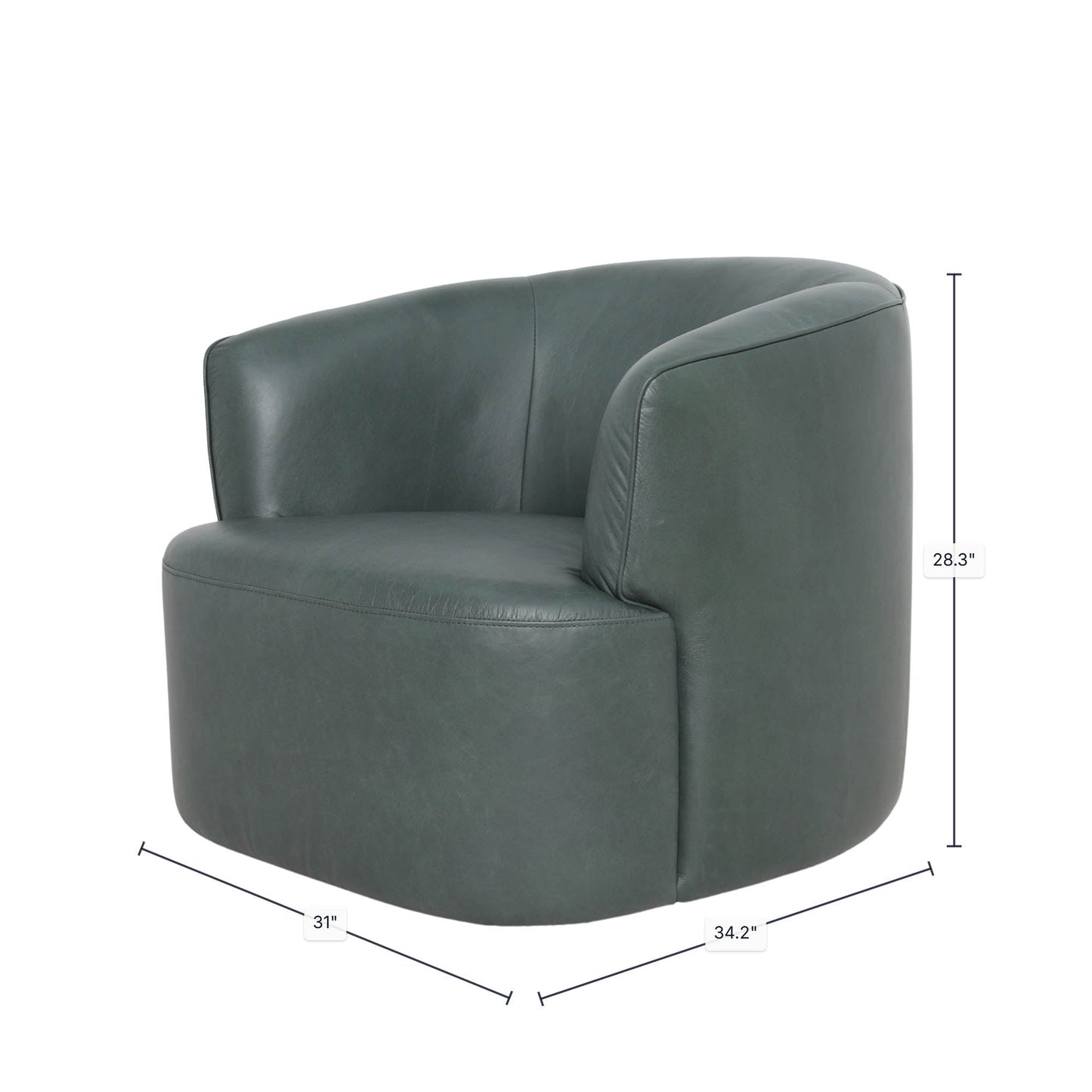 Fireside Swivel Club Chair - Deep Moss