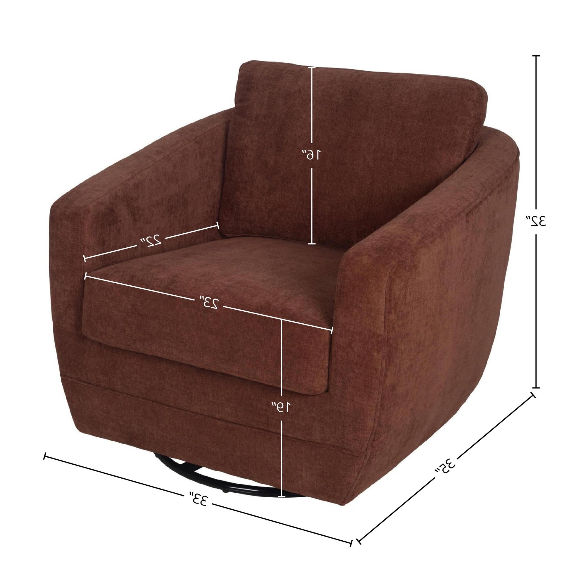 Baltimo Swivel Glider - Deep Rust