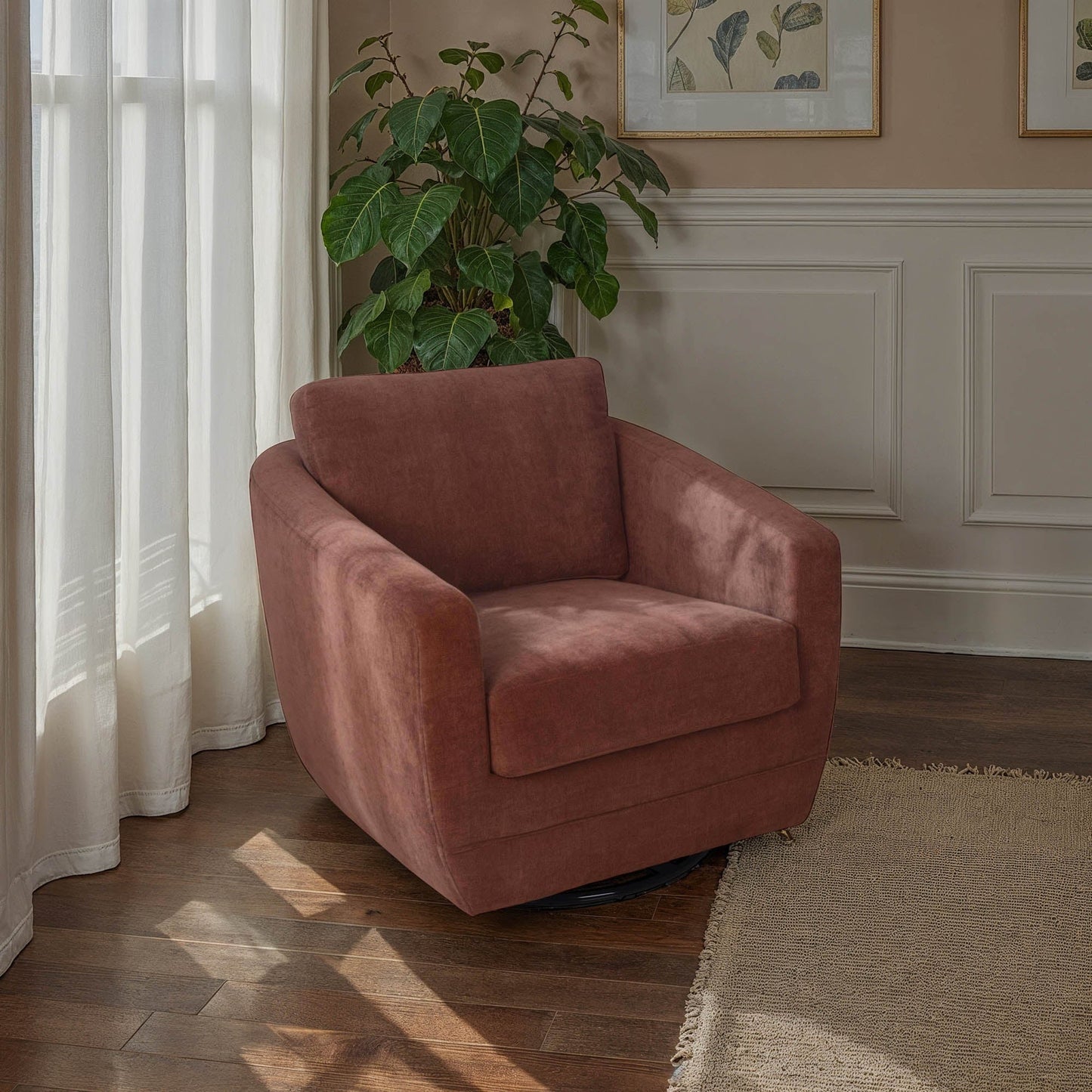 Baltimo Swivel Glider - Deep Rust