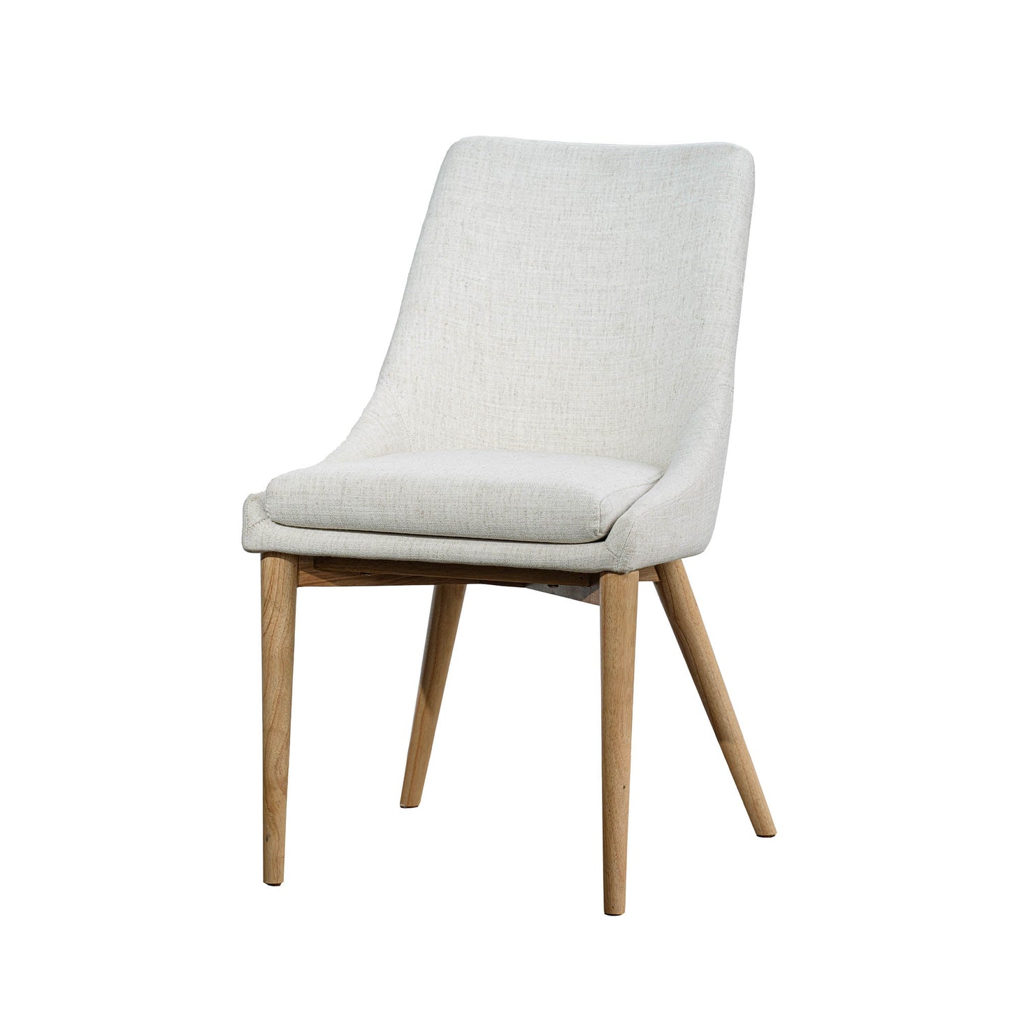 Fritz Side Dining Chair - Ivory w/ Natural Leg