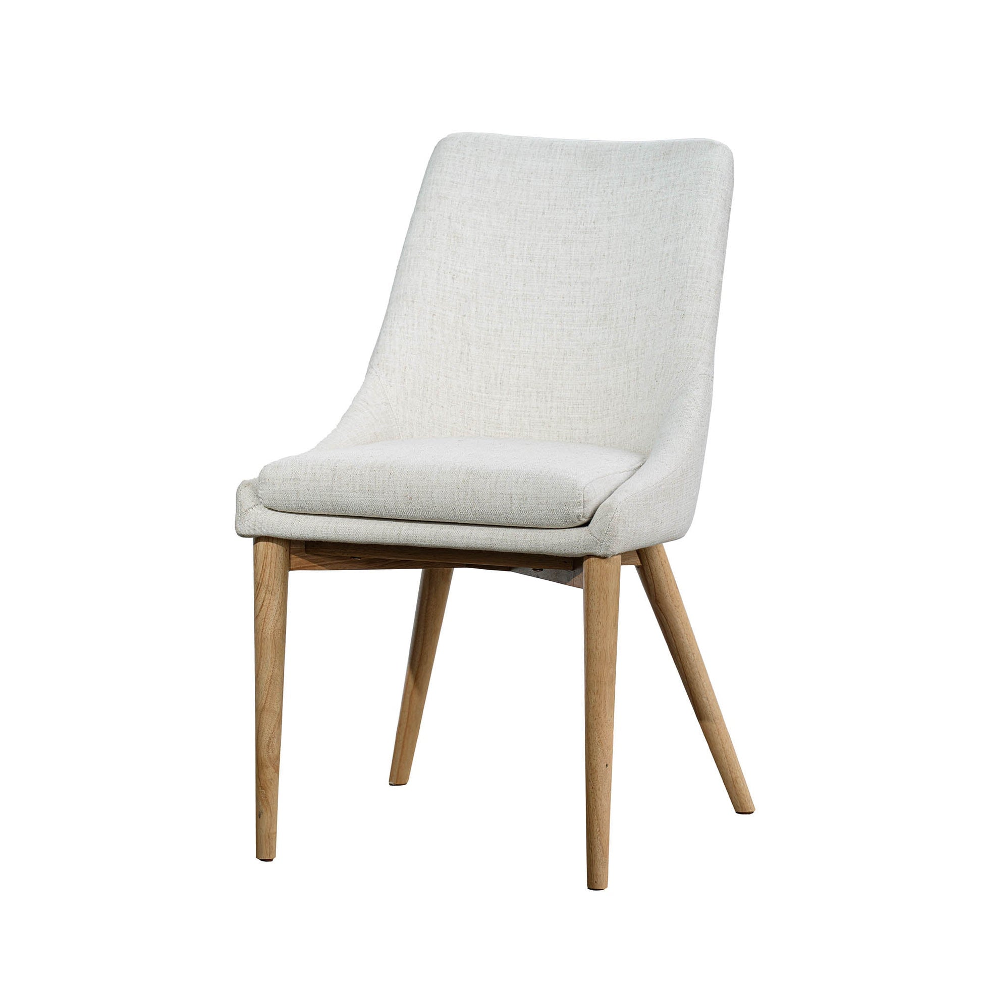 Fritz Side Dining Chair - Ivory w/ Natural Leg