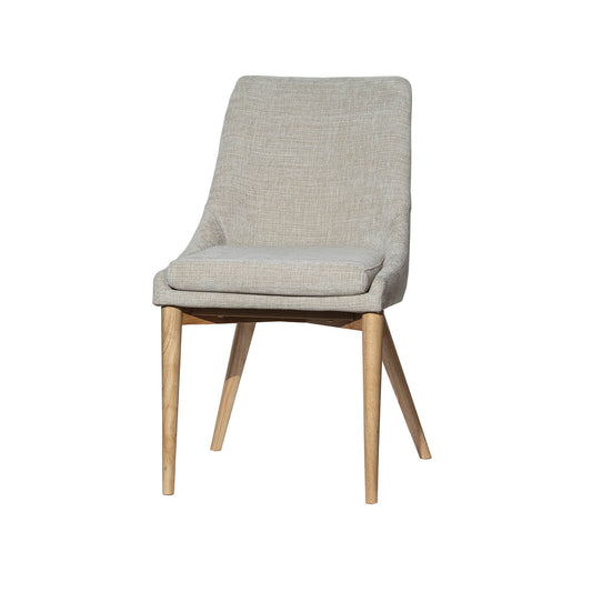 Fritz Side Dining Chair - Taupe w/ Natural Leg