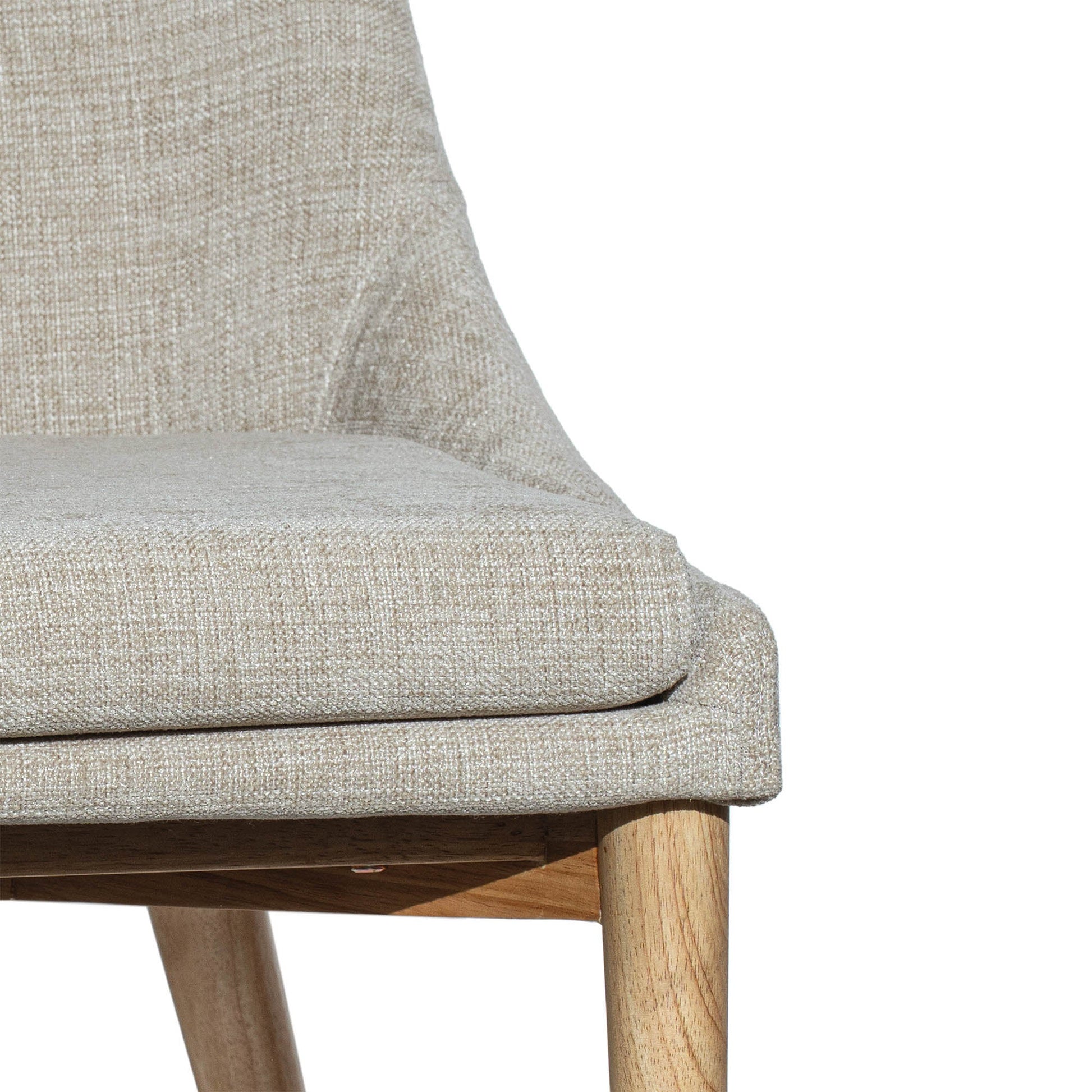 Fritz Side Dining Chair - Taupe w/ Natural Leg