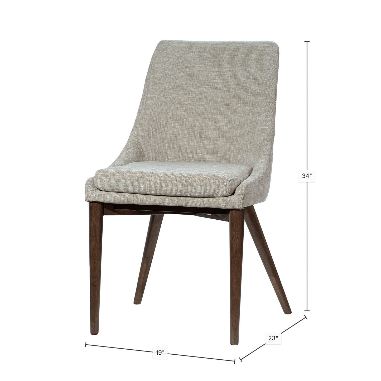 Fritz Side Dining Chair - Taupe