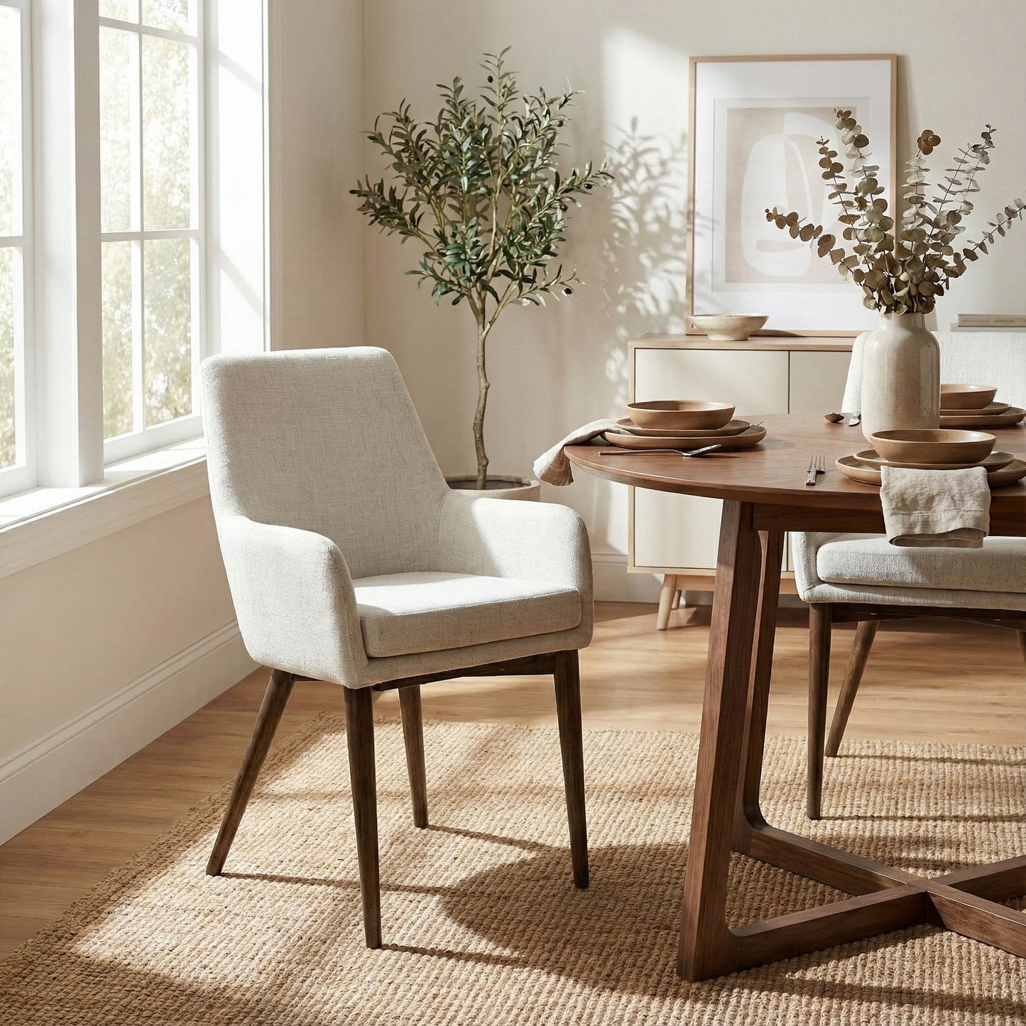 Fritz Arm Dining Chair - Ivory