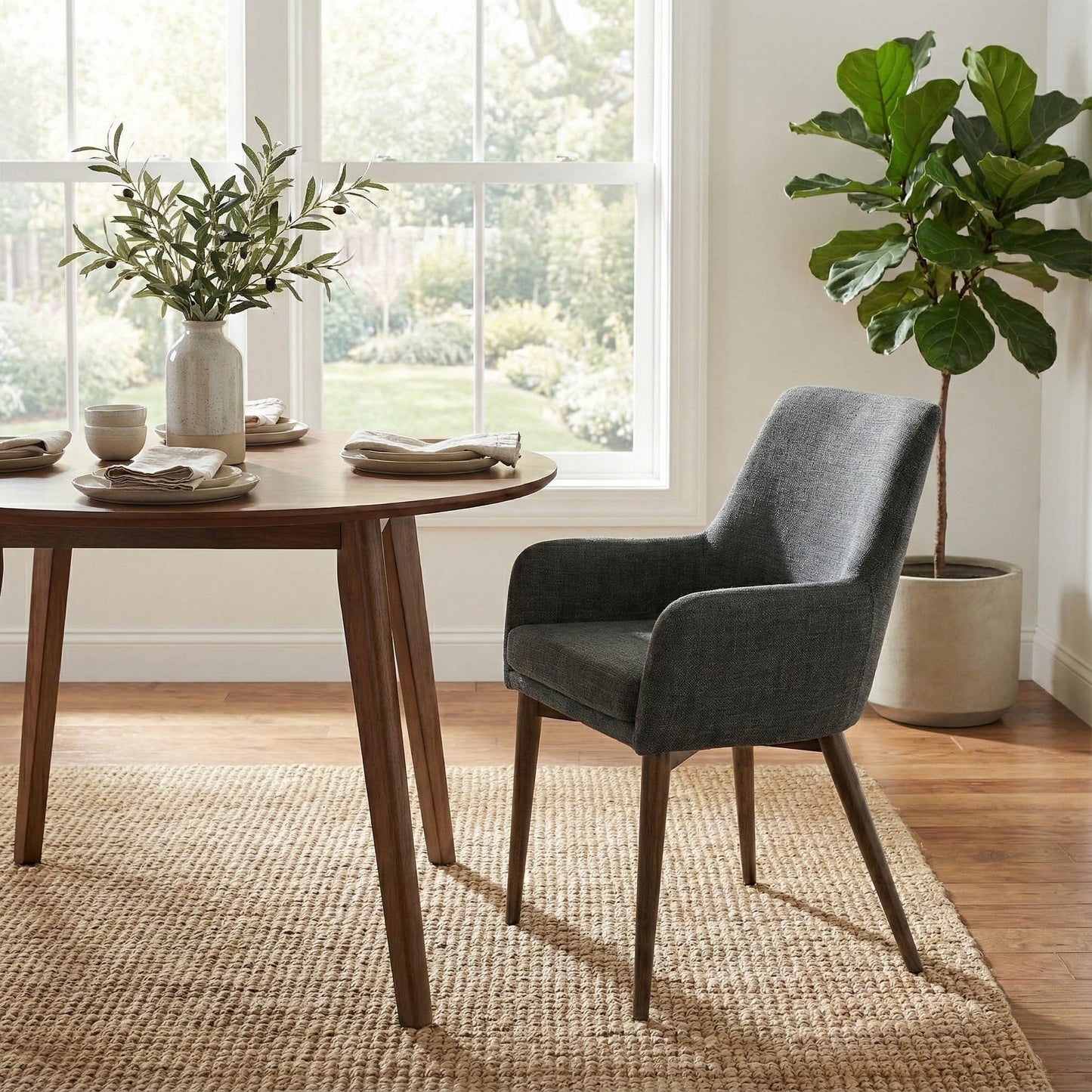 Fritz Arm Dining Chair - Slate