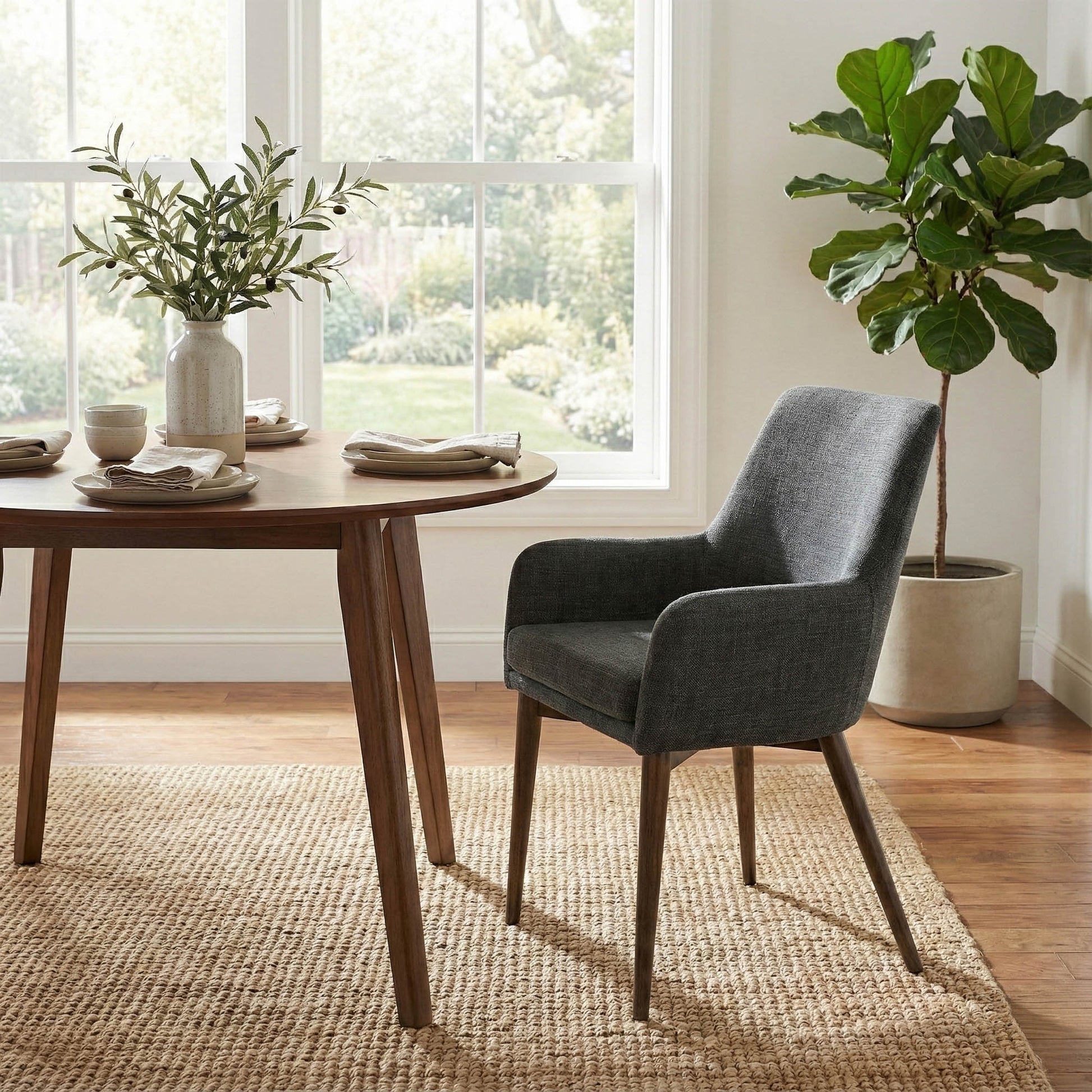 Fritz Arm Dining Chair - Slate