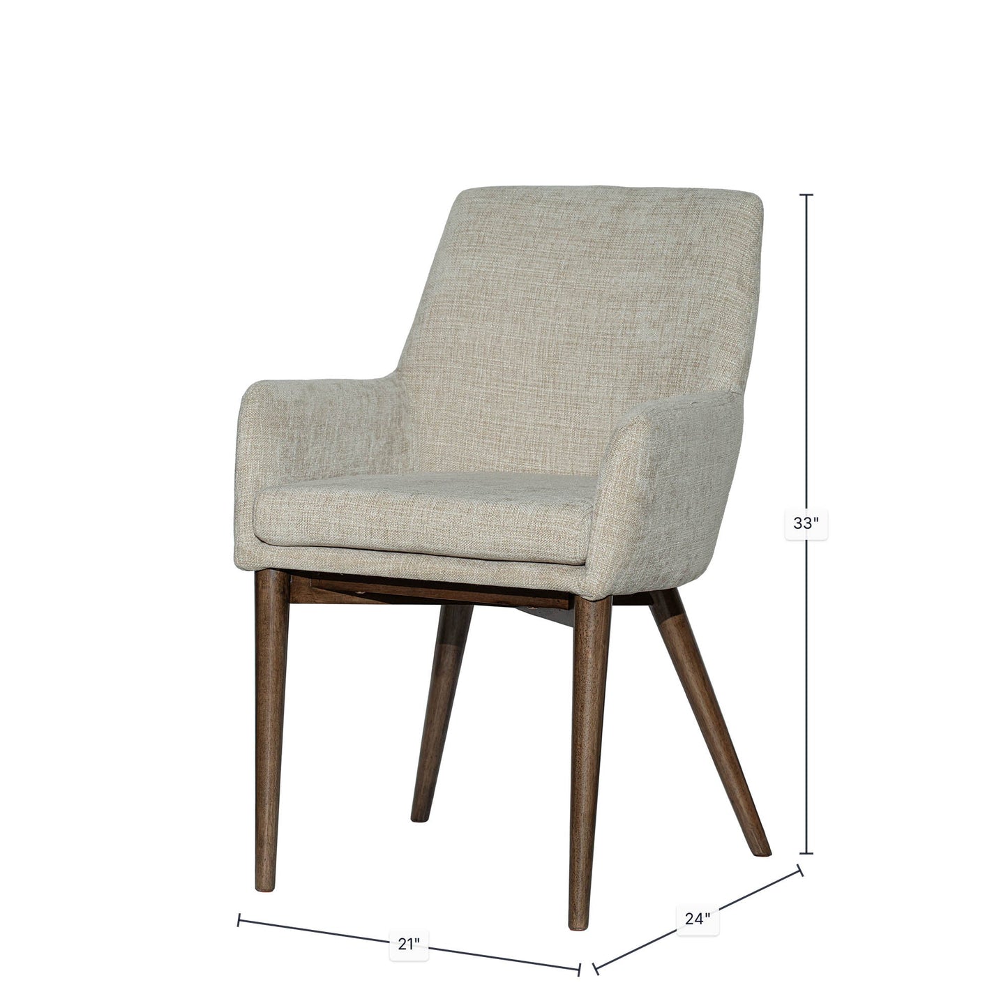 Fritz Arm Dining Chair - Taupe