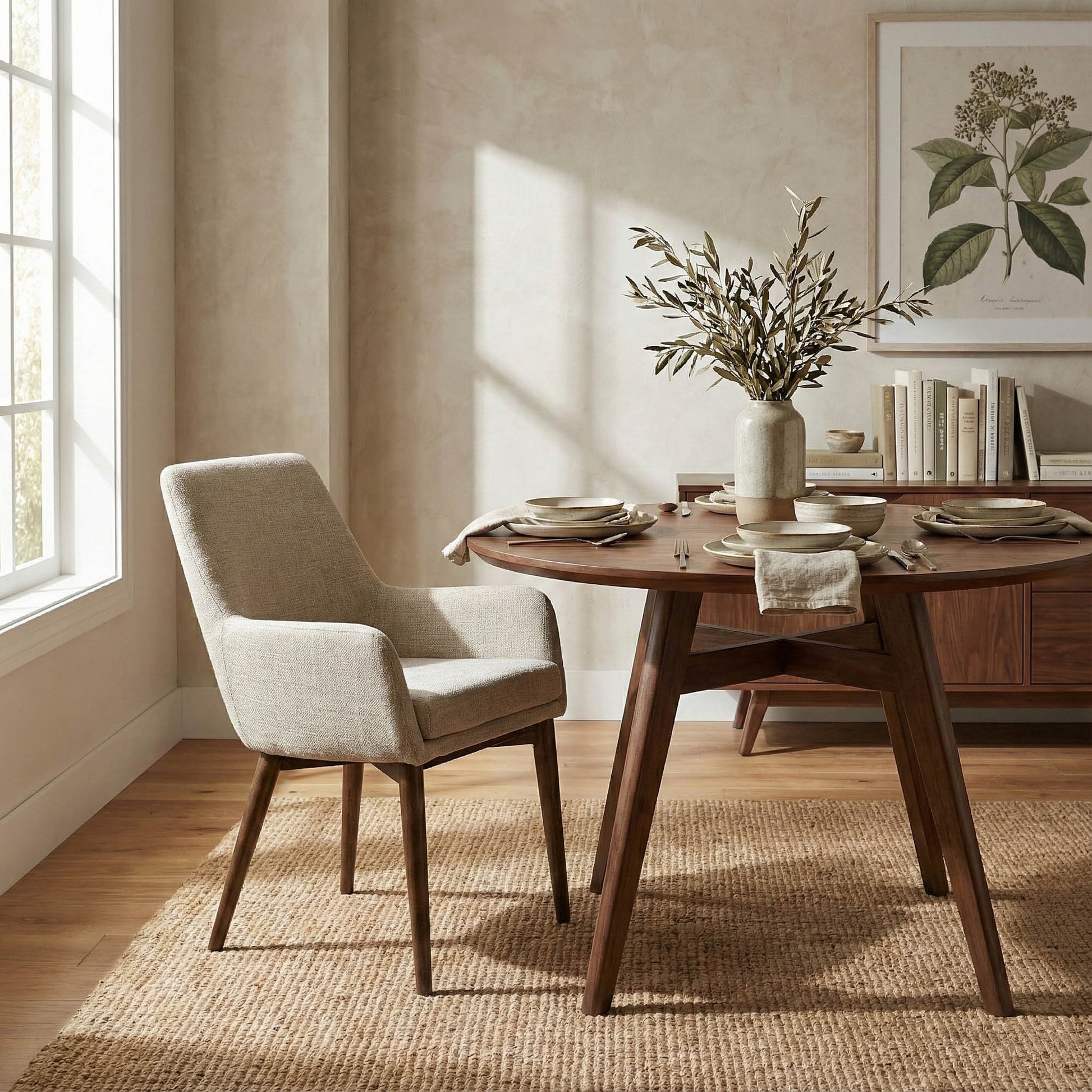Fritz Arm Dining Chair - Taupe