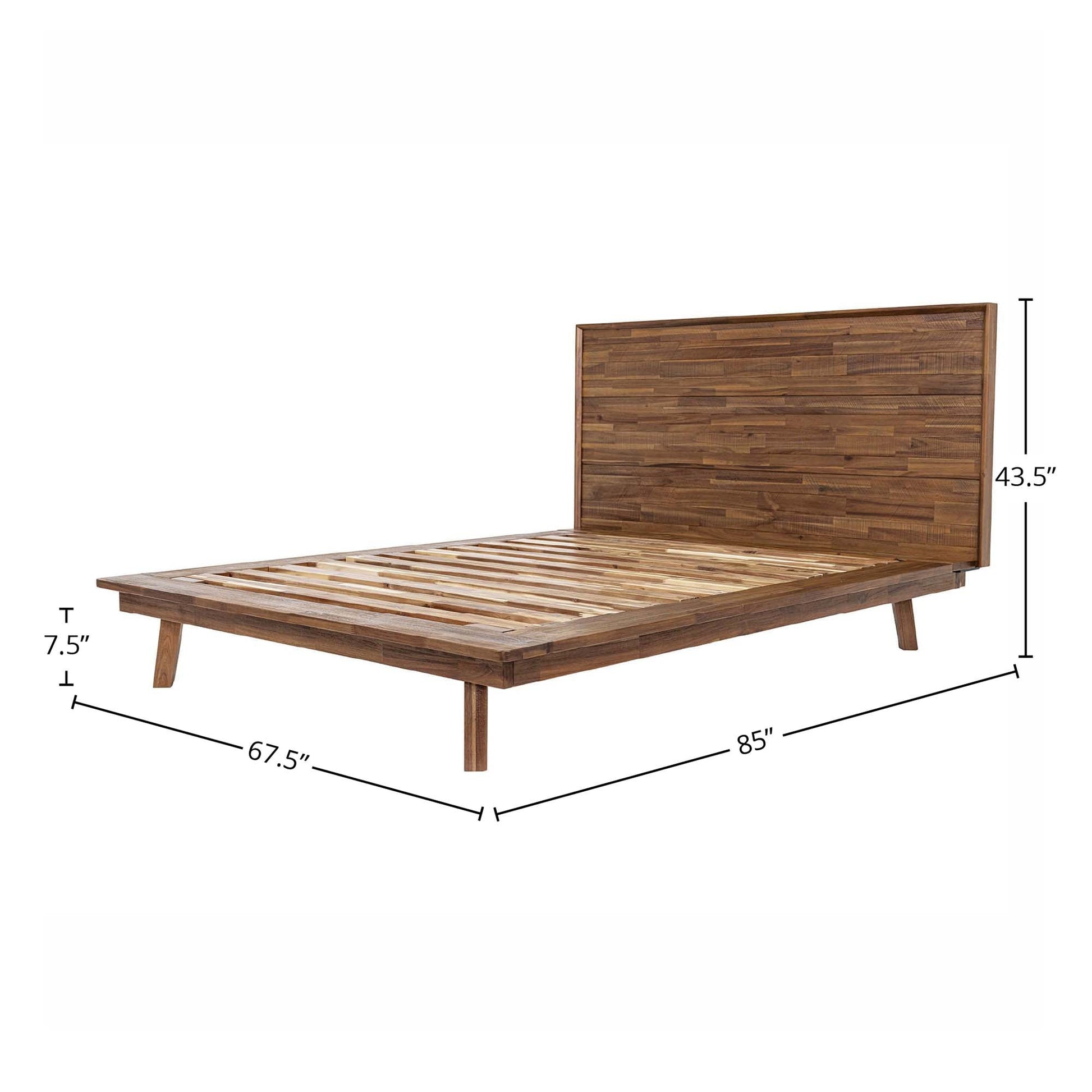 Gia Queen Bed - Warm Pecan