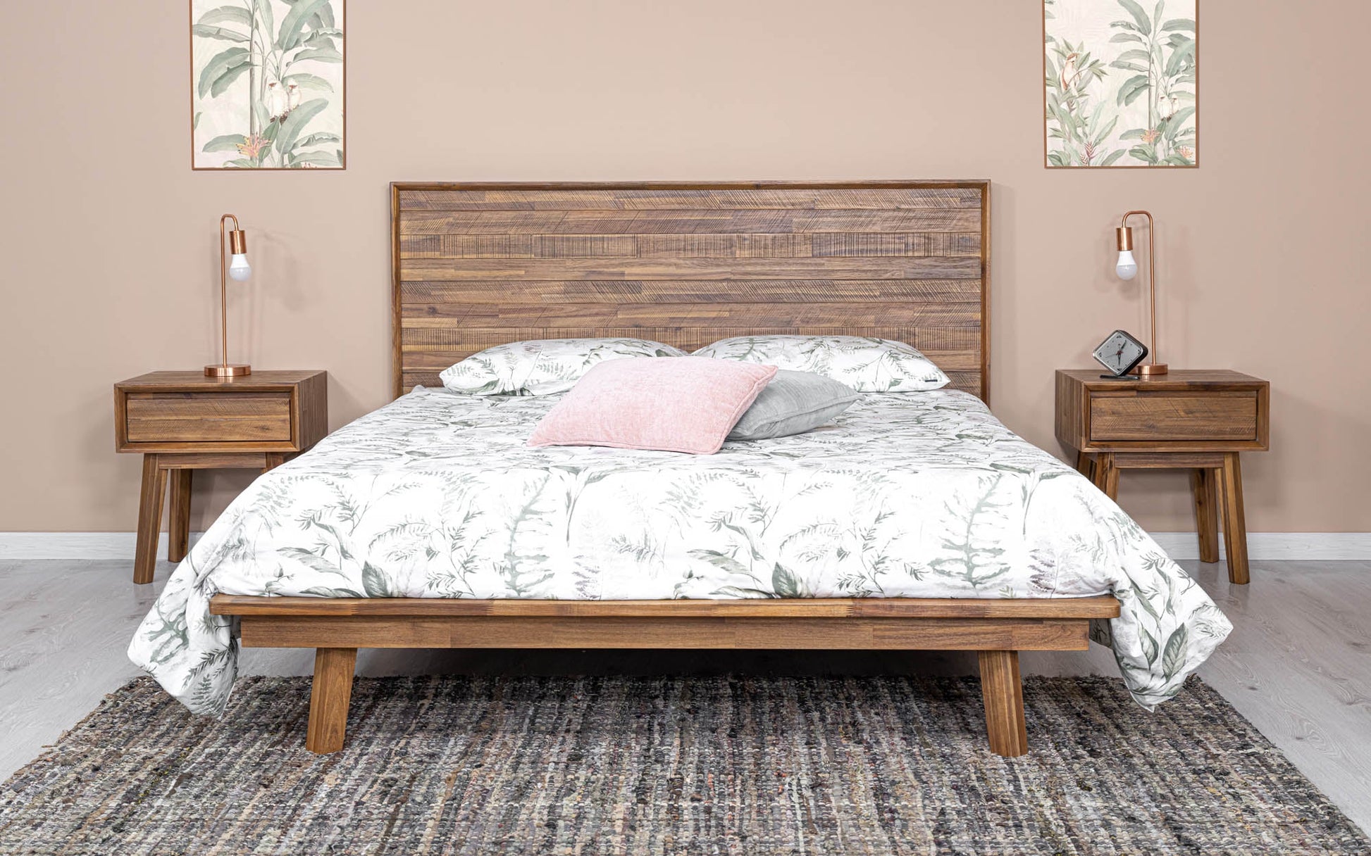 Gia King Bed - Warm Pecan