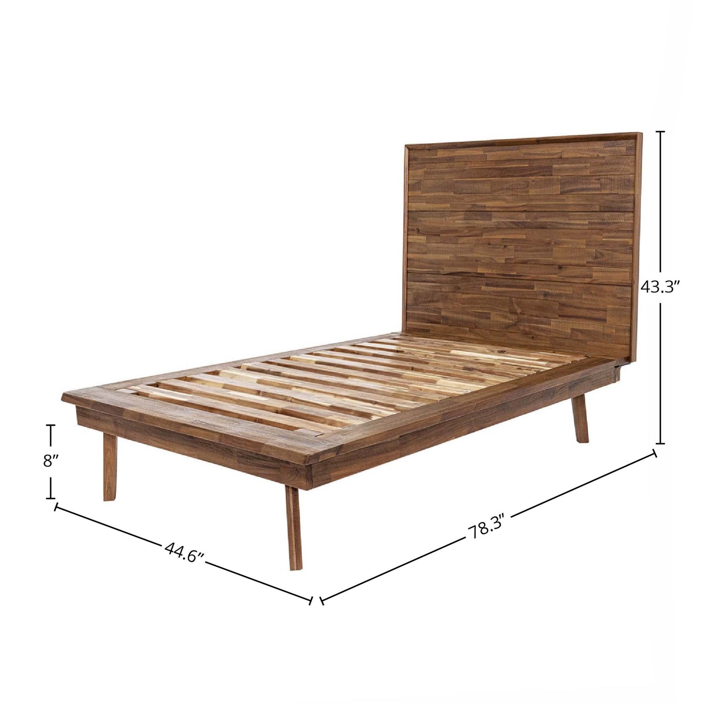 Gia Single Bed - Warm Pecan