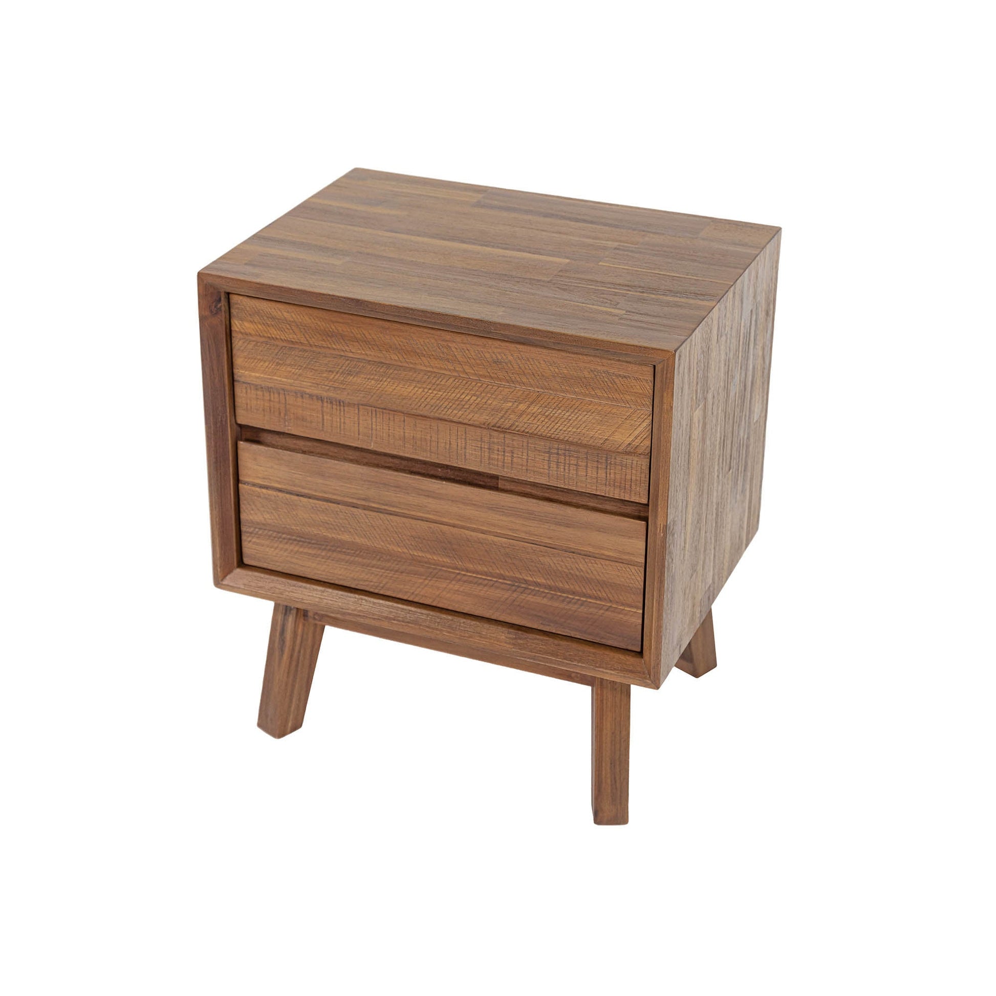 Gia 2 Drawer Nightstand - Warm Pecan