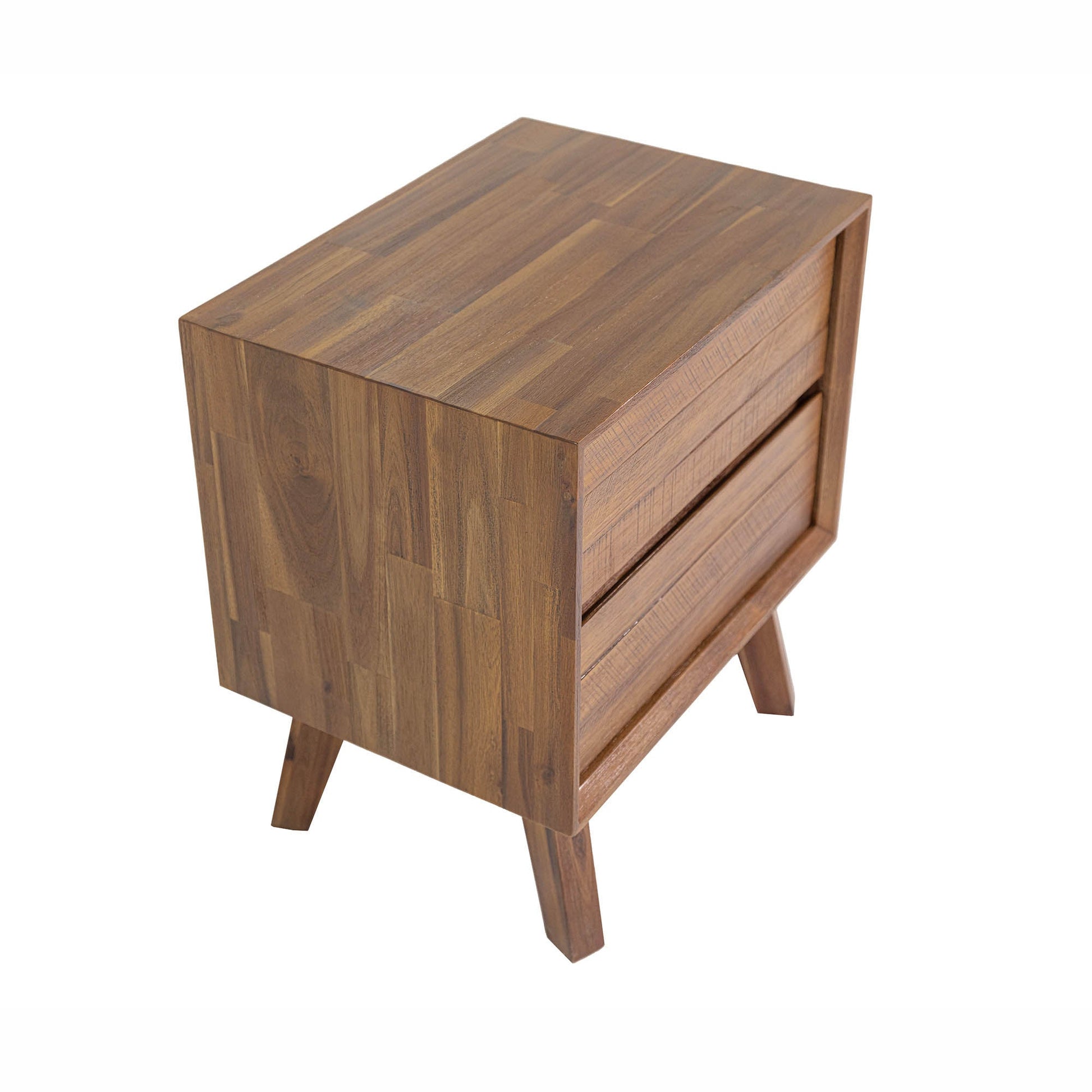 Gia 2 Drawer Nightstand - Warm Pecan