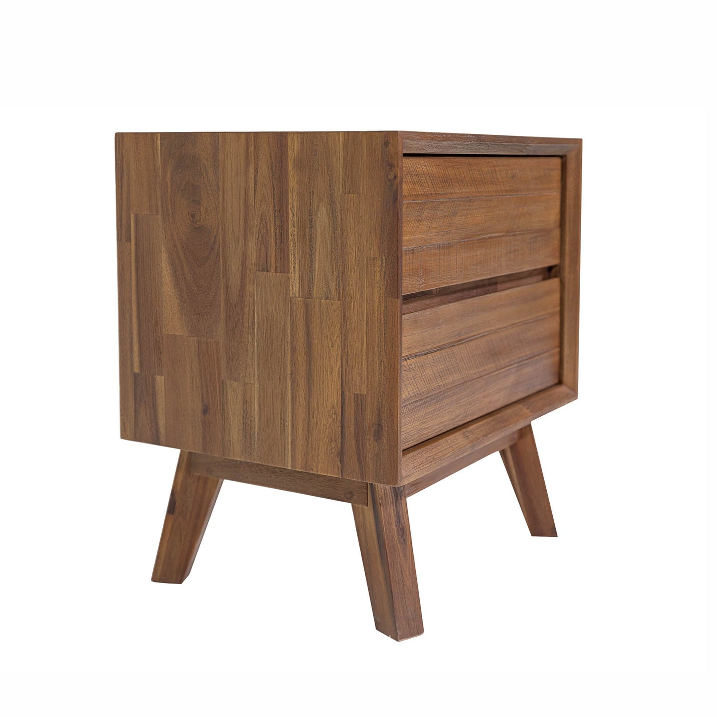 Gia 2 Drawer Nightstand - Warm Pecan