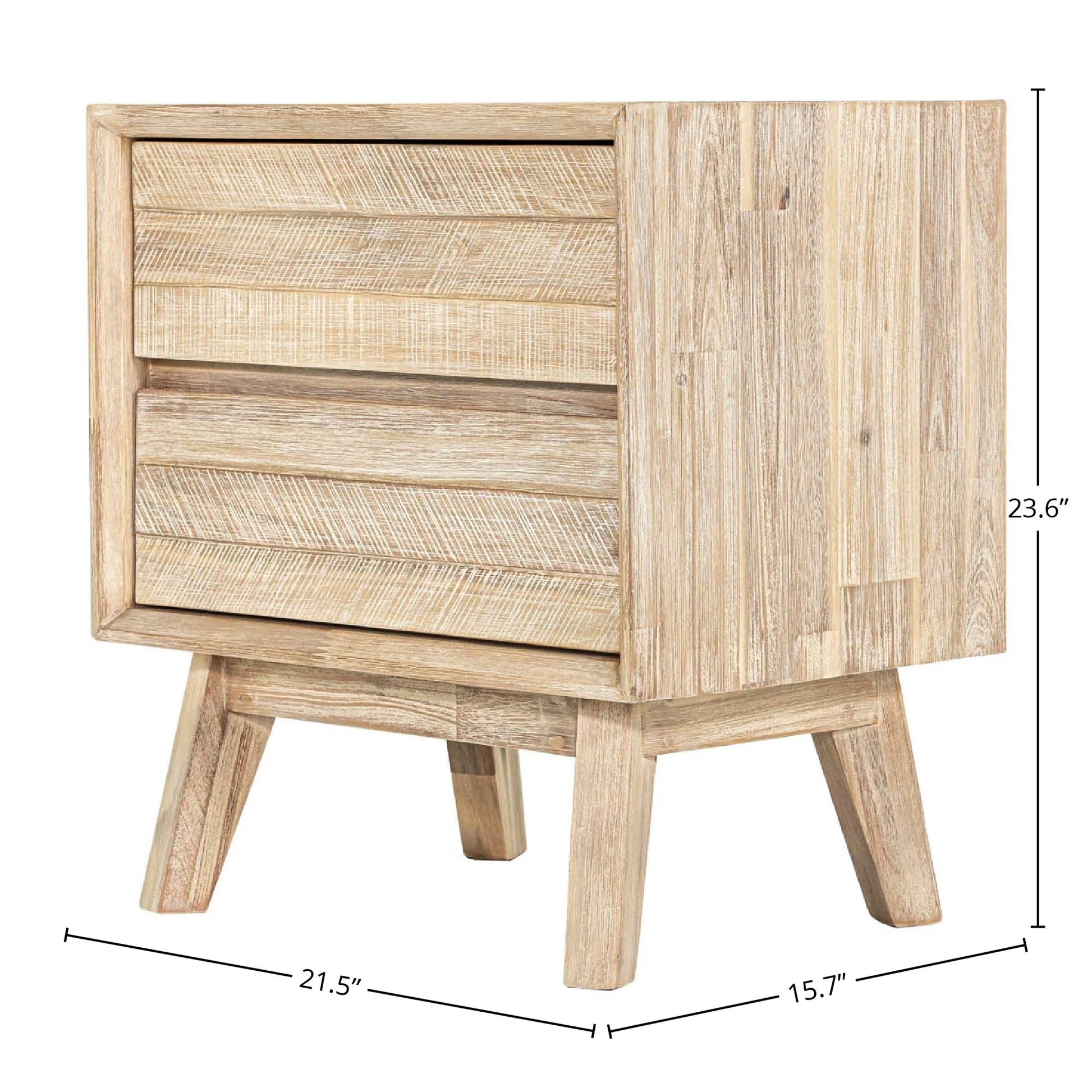 Gia 2 Drawer Nightstand - Light Driftwood