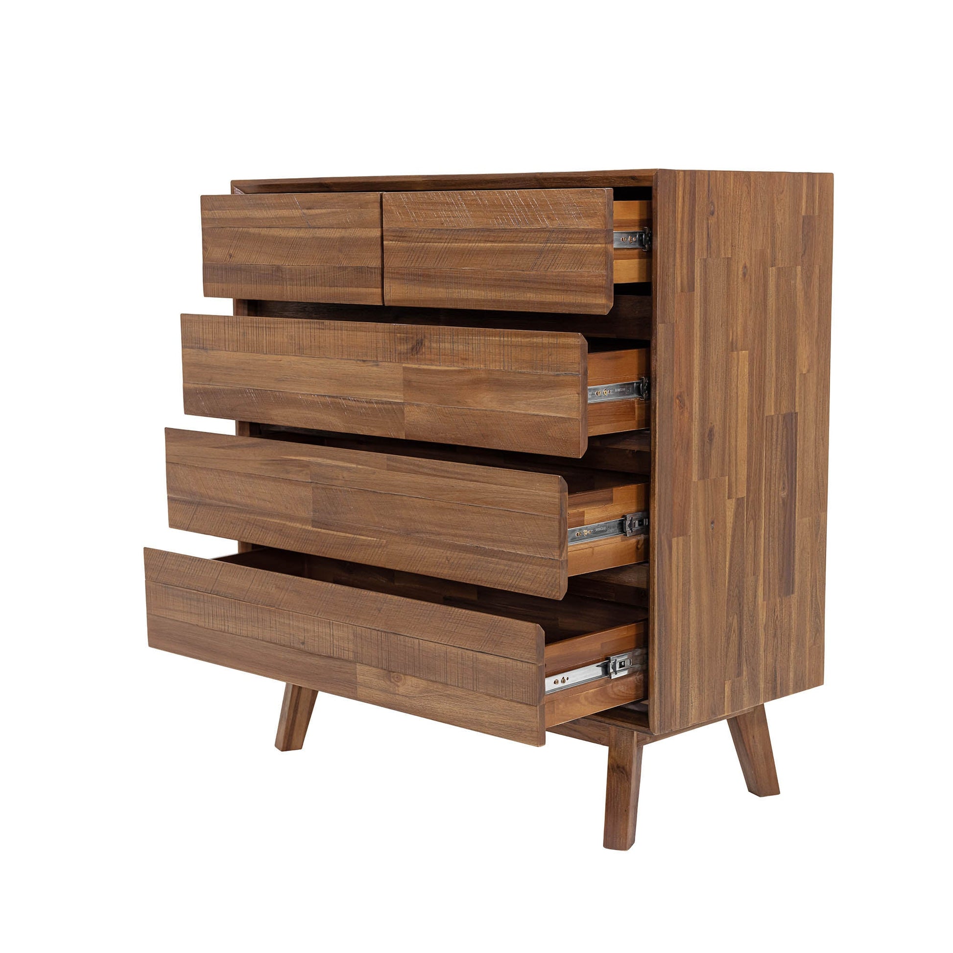 Gia 5 Drawer Chest - Warm Pecan