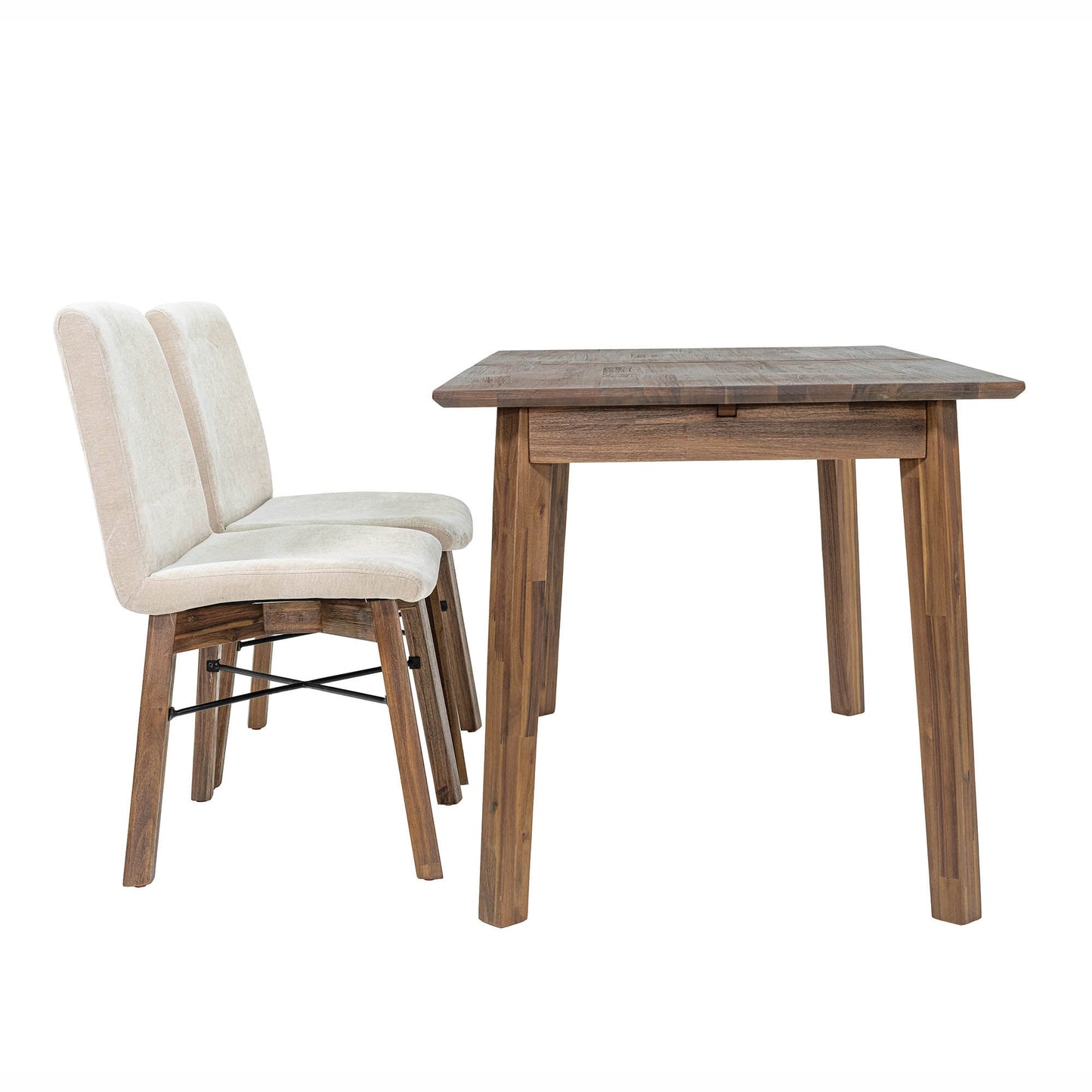 Gia Small Extension Dining Table w/ Butterfly System 55/71” - Warm Pecan