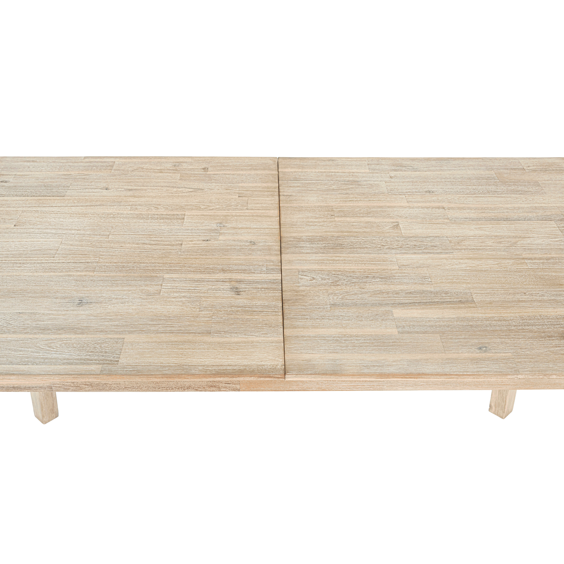 Gia Small Extension Dining Table w/ Butterfly System 55/71” - Light Driftwood