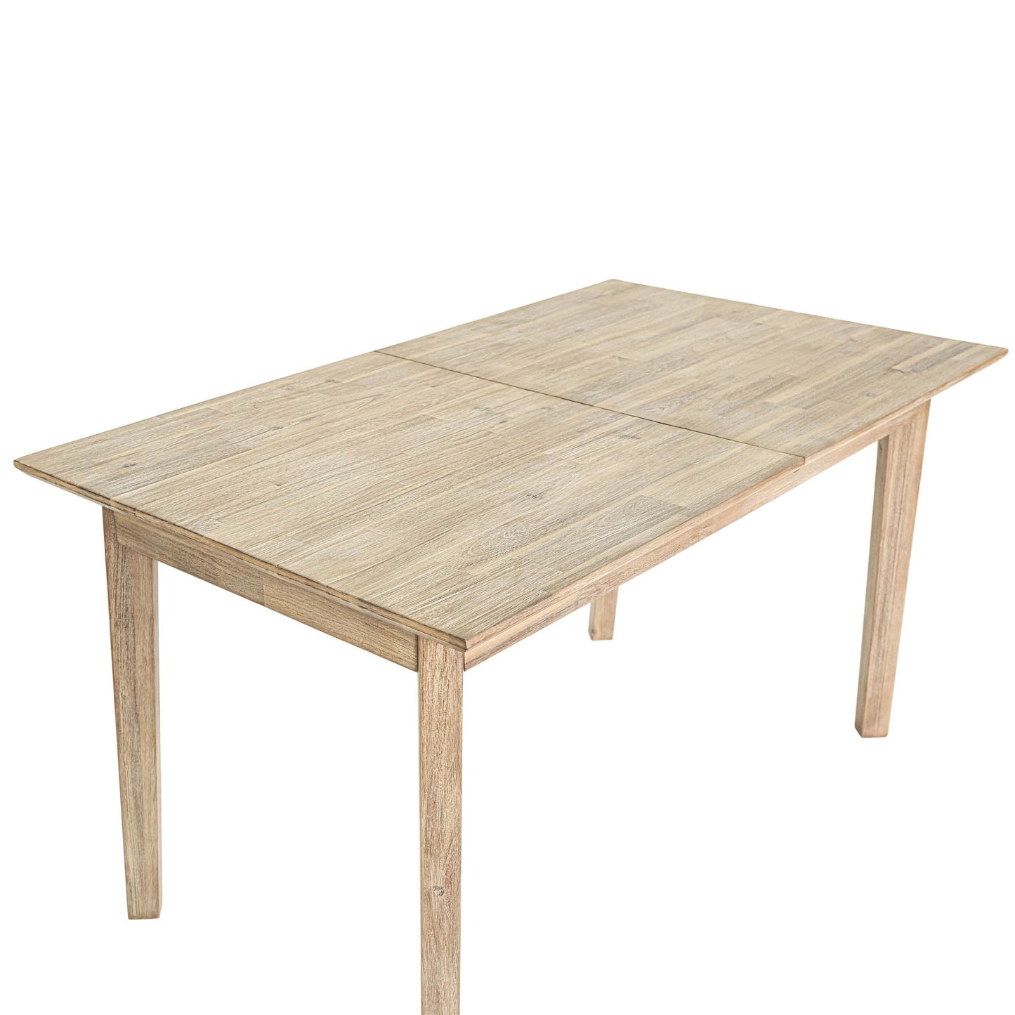 Gia Small Extension Dining Table w/ Butterfly System 55/71” - Light Driftwood