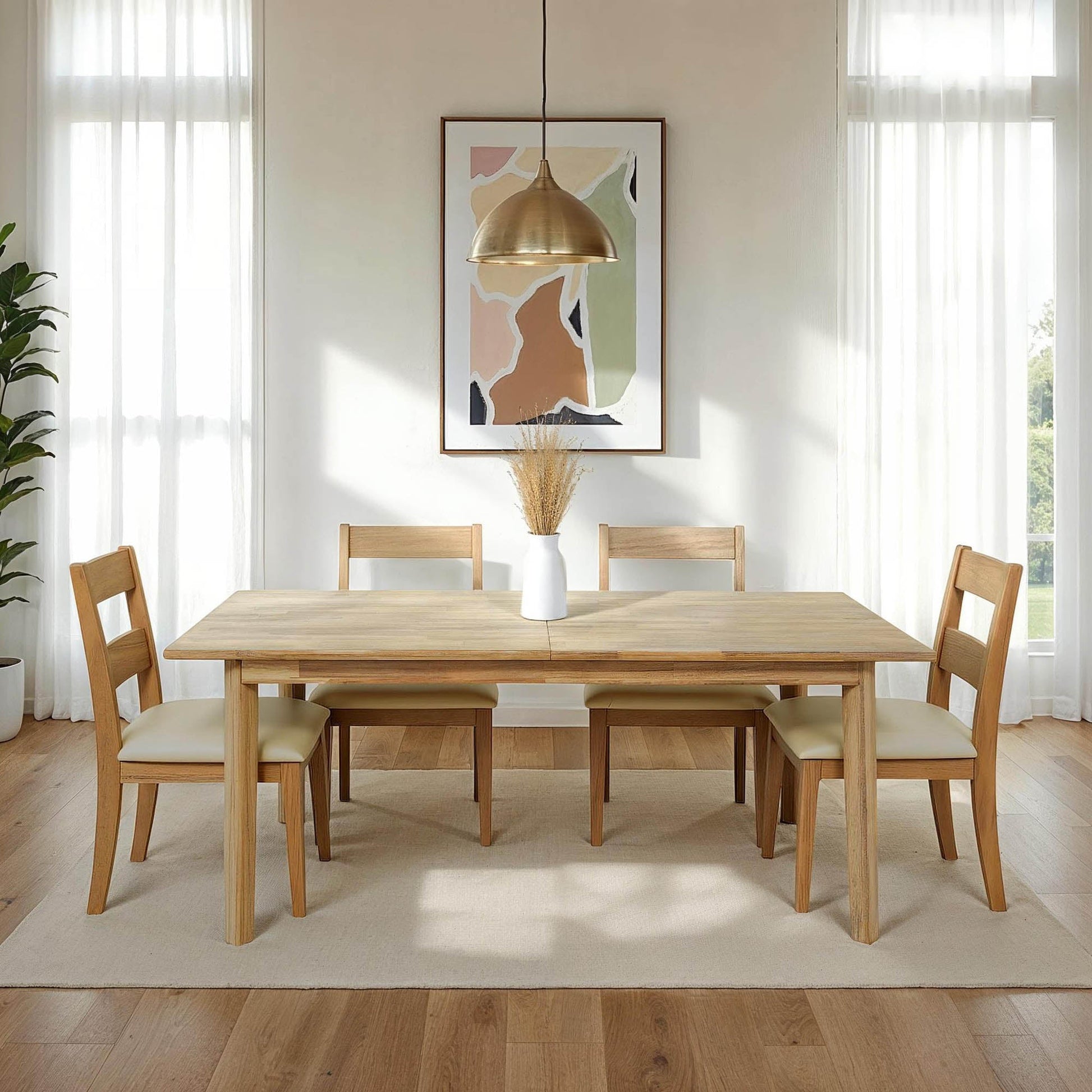 Gia Extension Dining Table 71/102" - Light Driftwood